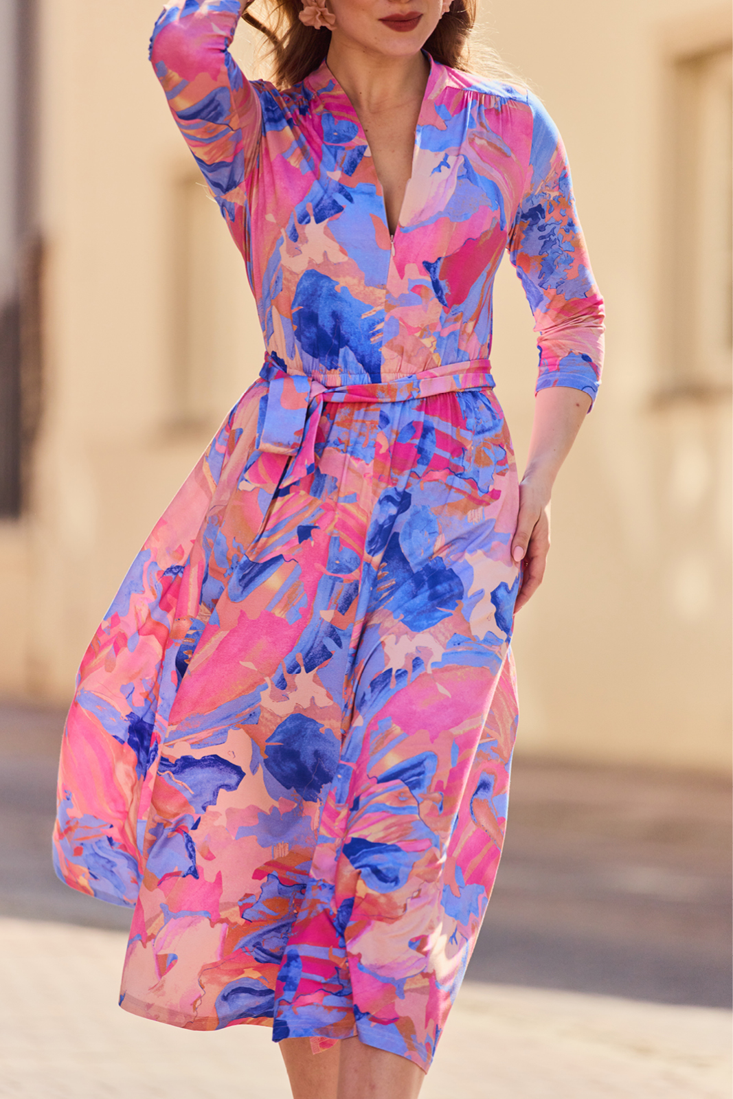 LIBERTY DRESS map of dreams Dreamworld print