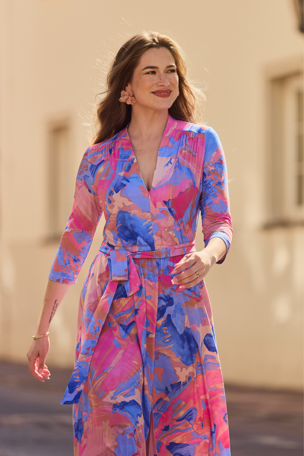 LIBERTY DRESS map of dreams Dreamworld print