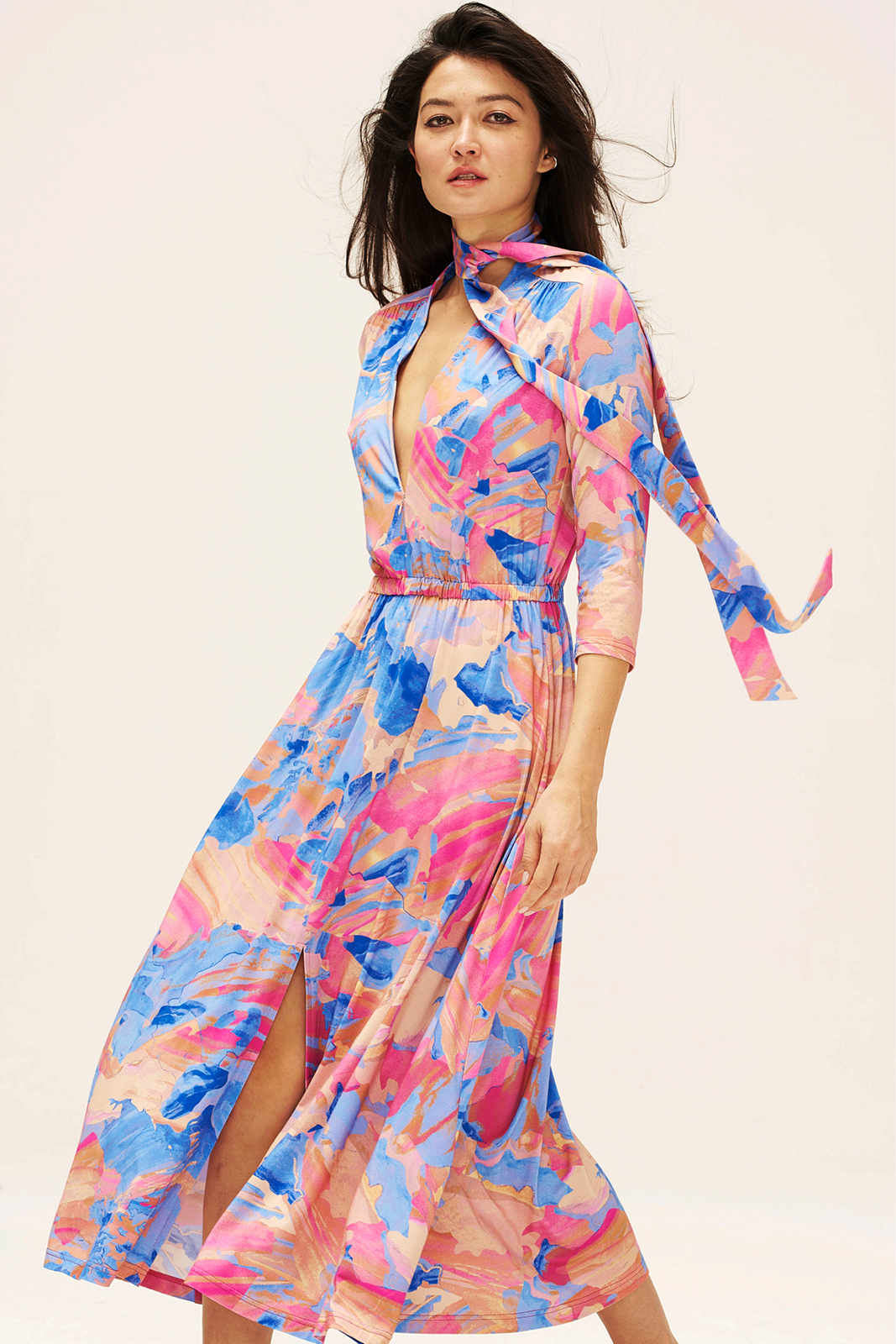 LIBERTY DRESS map of dreams Dreamworld print