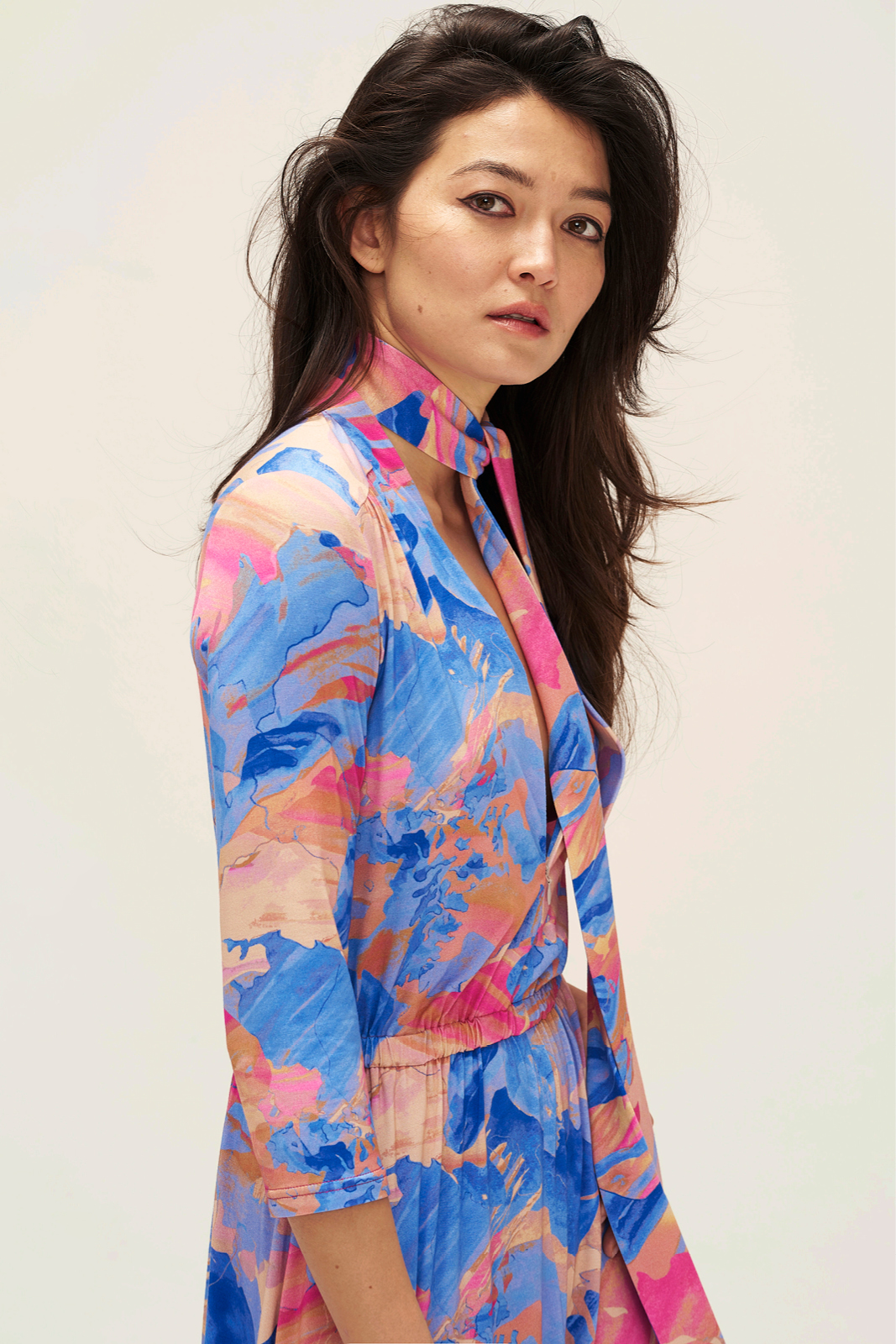 LIBERTY DRESS map of dreams Dreamworld print