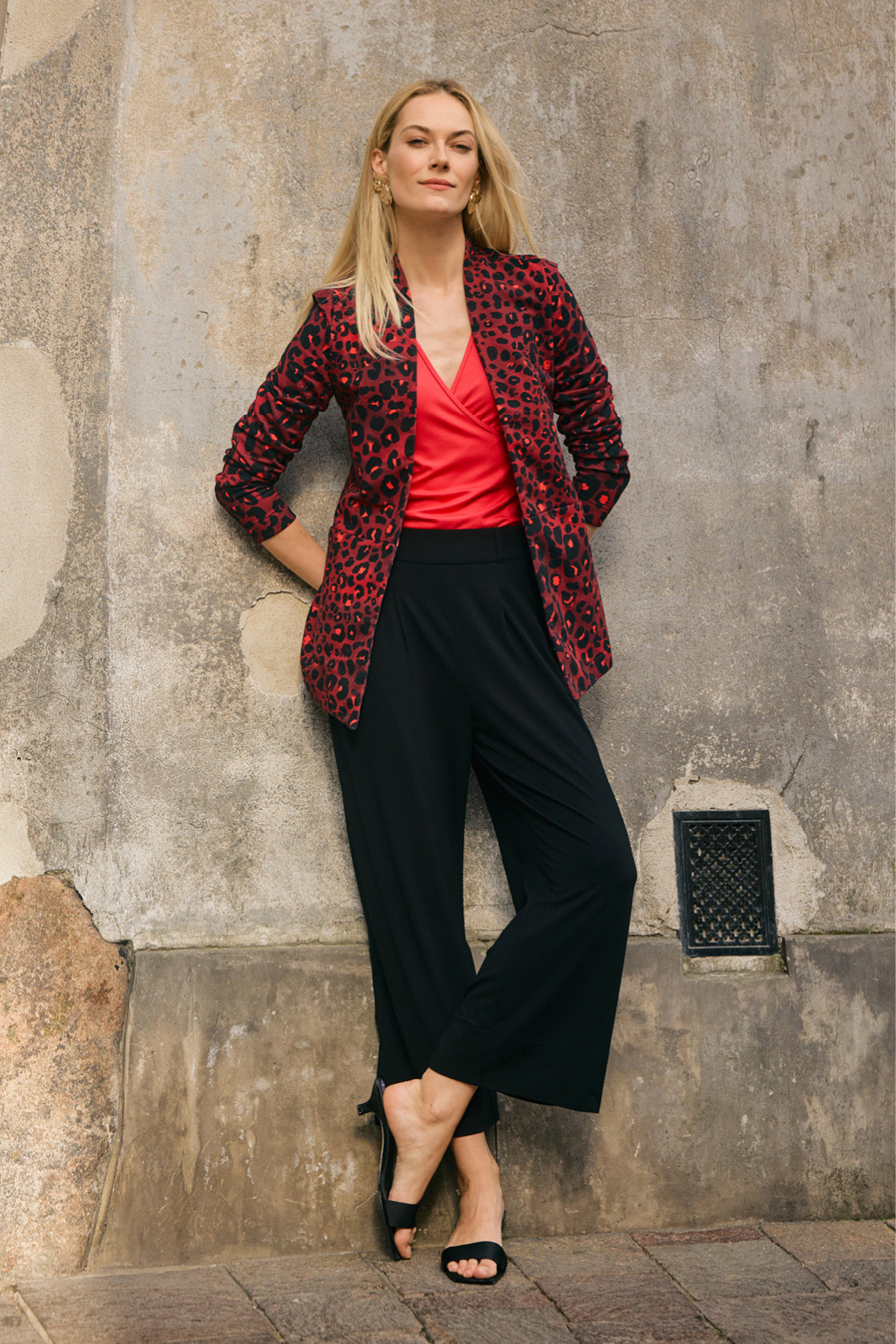 OPEN OFFICE leo wild red print