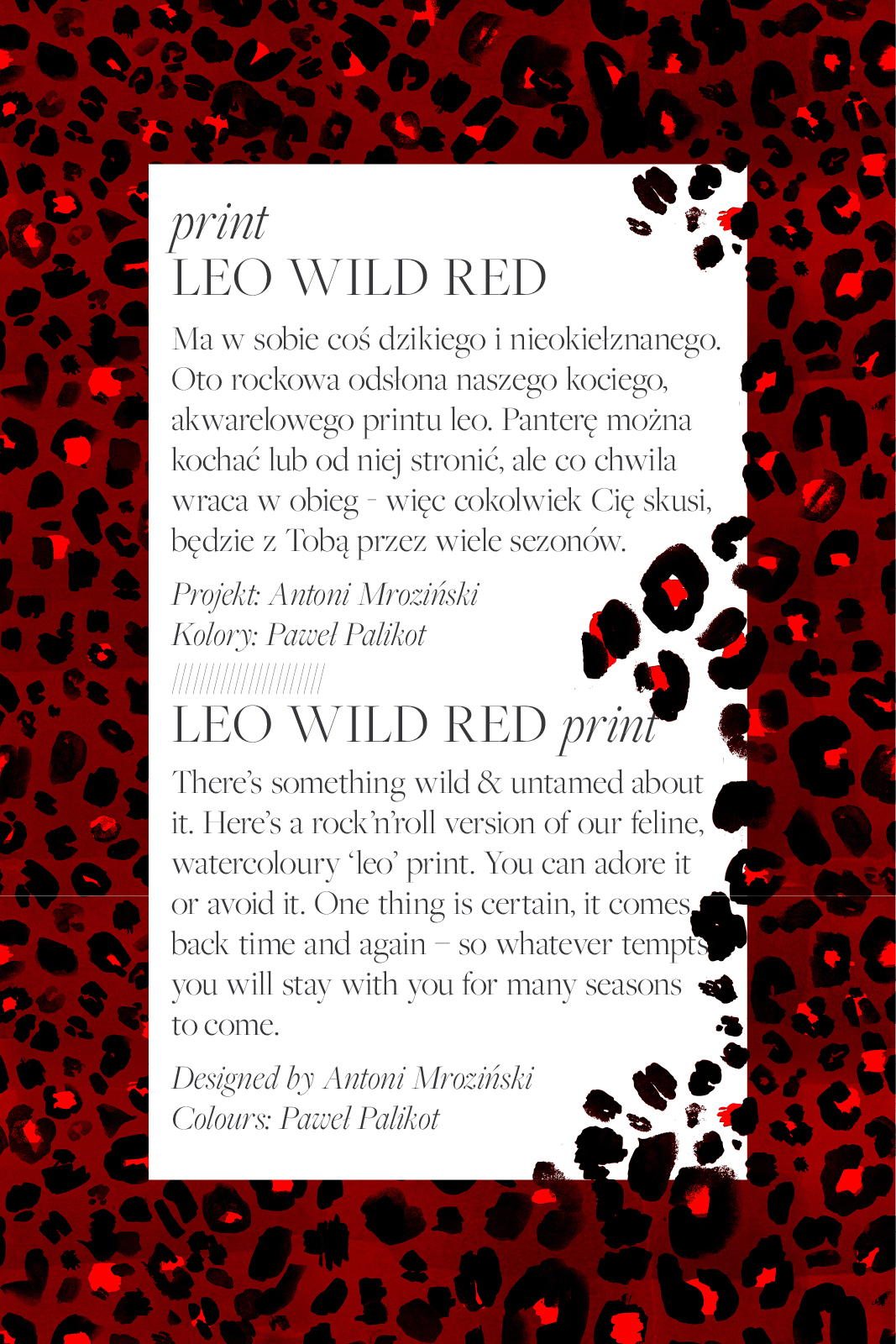 OPEN OFFICE leo wild red print