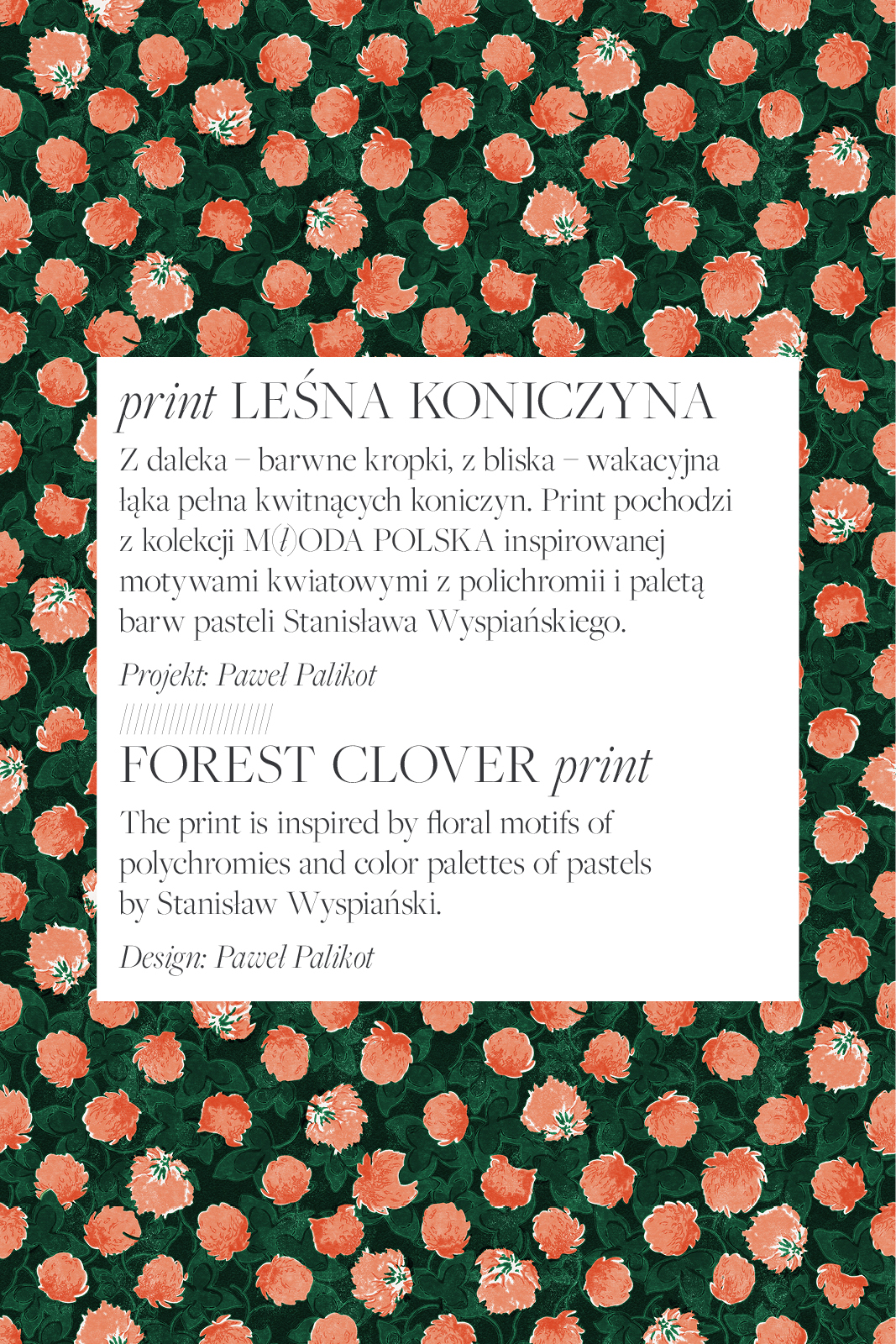 DRAPQUEEN print leśna koniczyna
