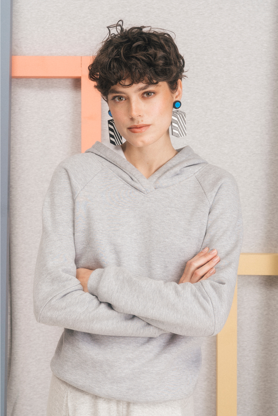 HOODIE grey melange HOODIE grey melange