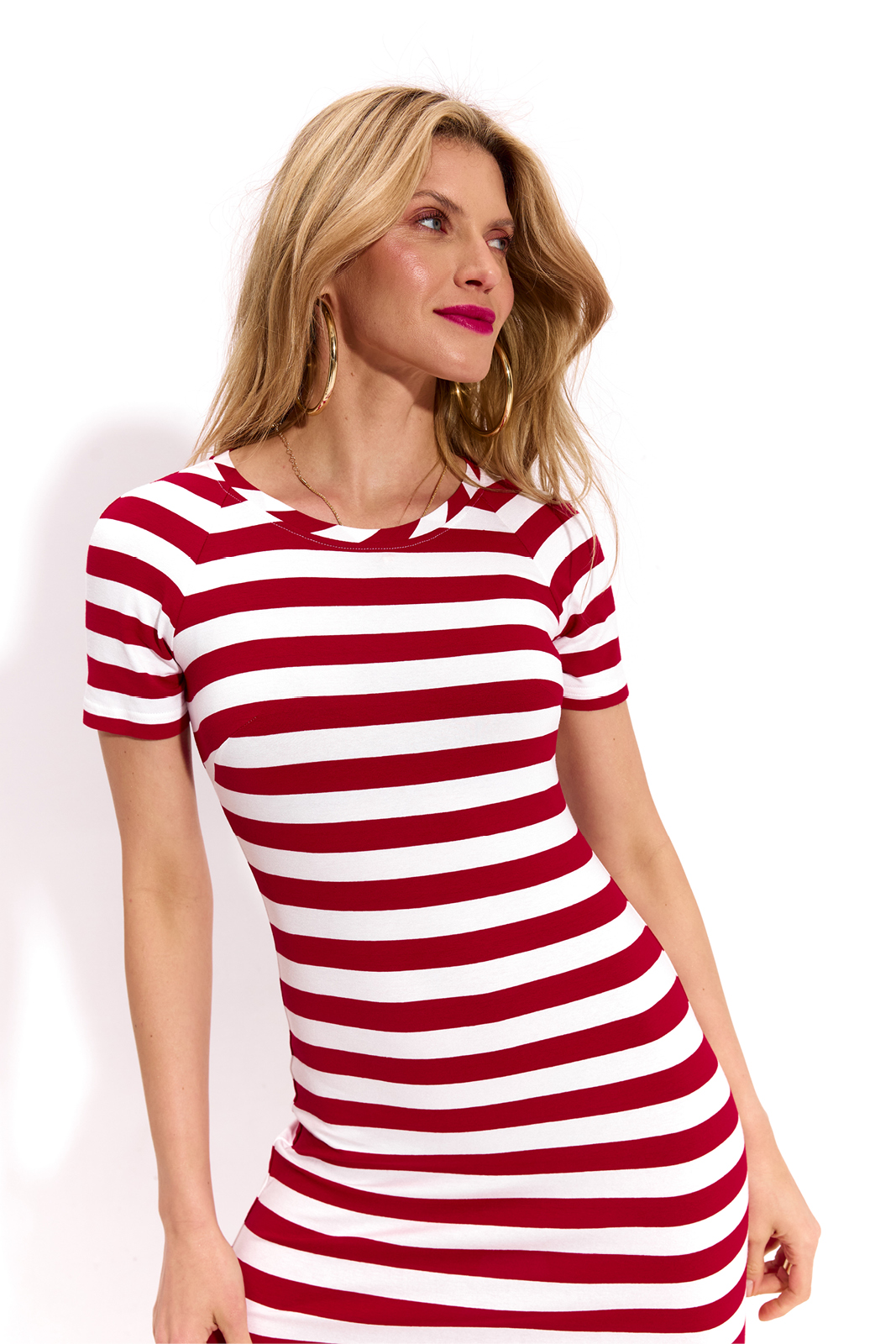 T-SHIRT DRESS red stripes T-SHIRT DRESS red stripes