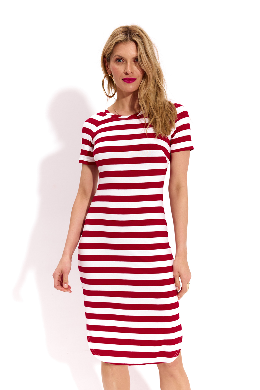 T-SHIRT DRESS red stripes T-SHIRT DRESS red stripes