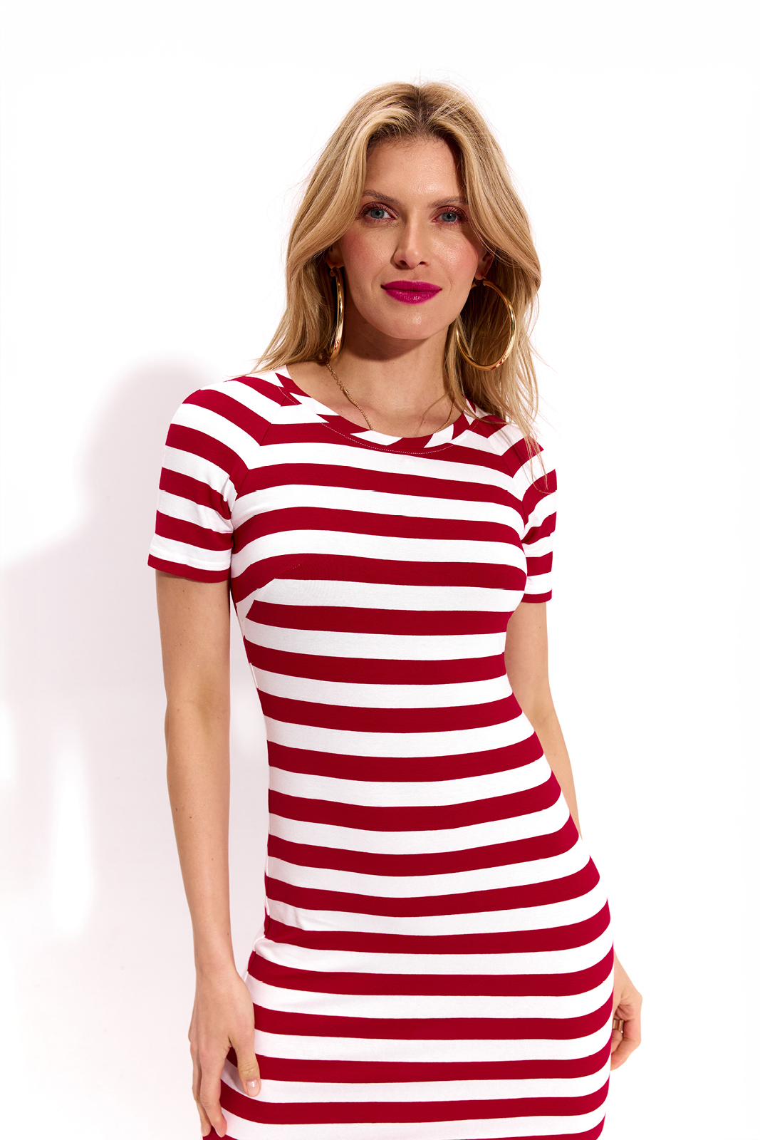 T-SHIRT DRESS red stripes T-SHIRT DRESS red stripes