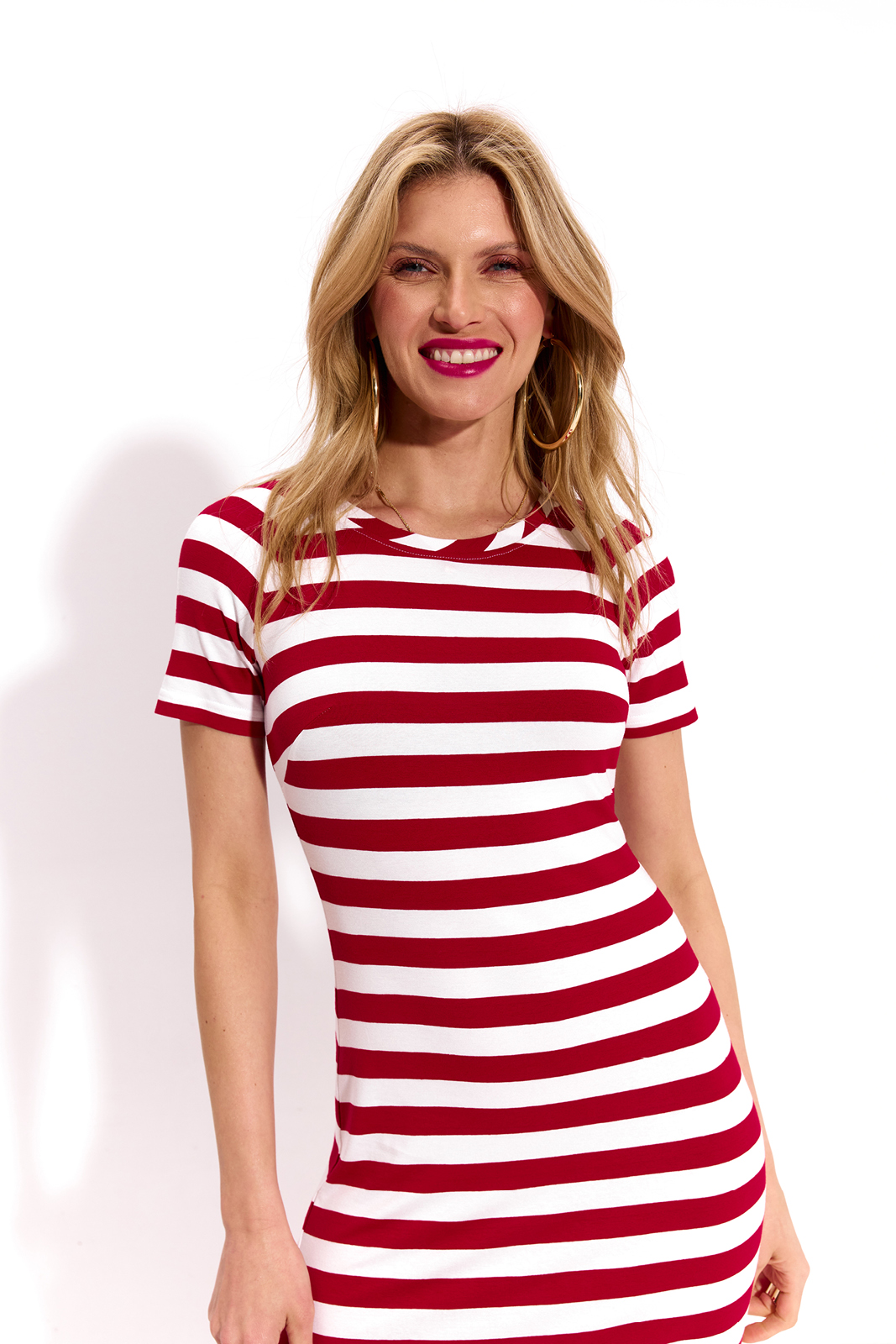 T-SHIRT DRESS red stripes T-SHIRT DRESS red stripes