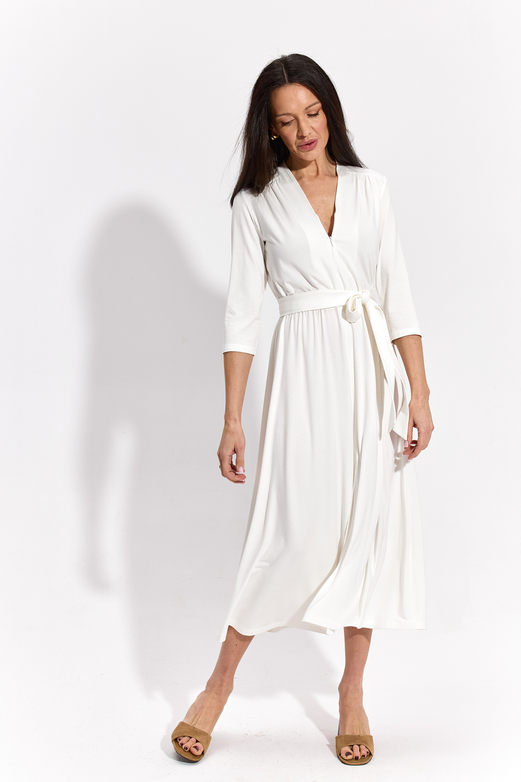 LIBERTY DRESS perłowa biel