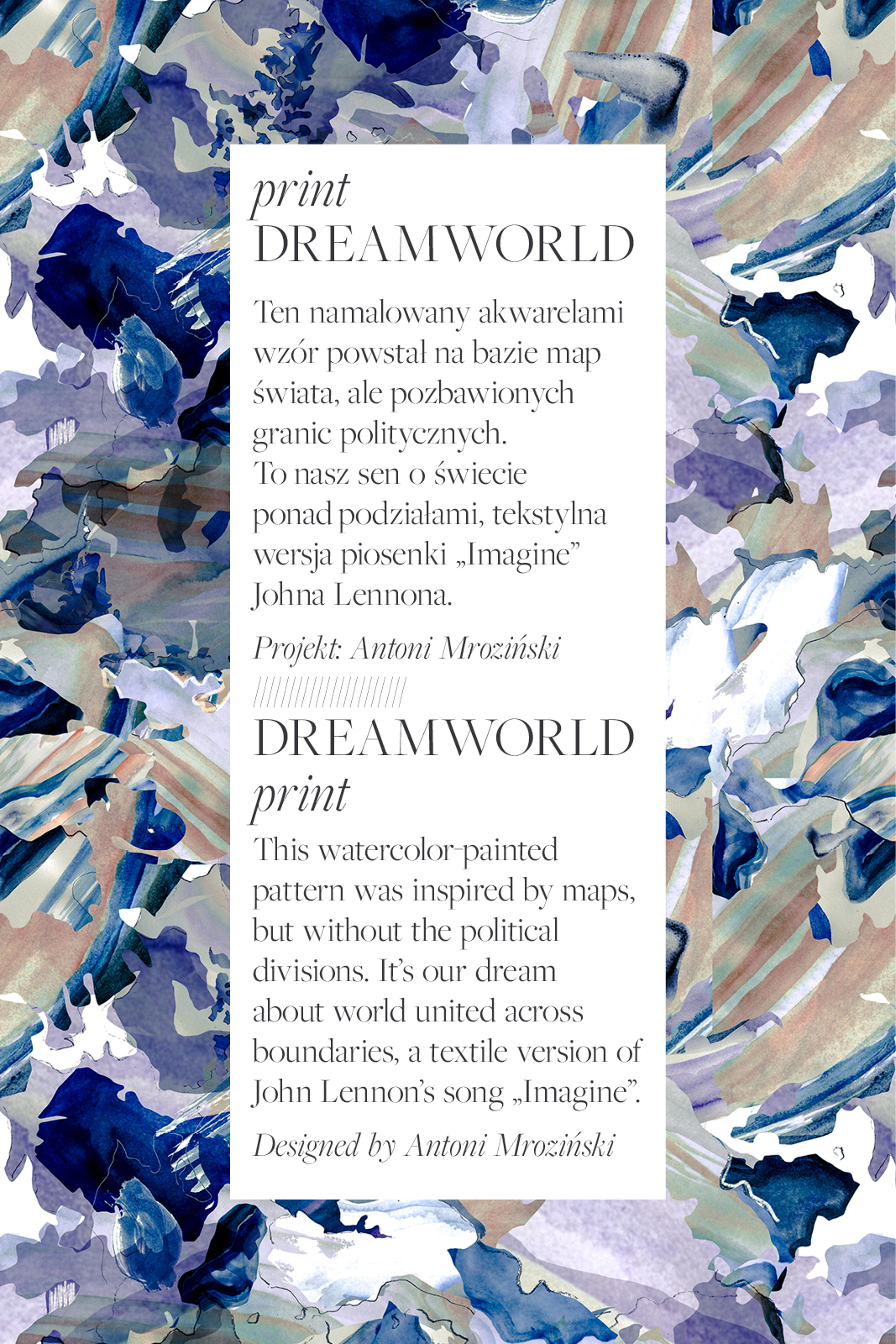 MADE IN ITALY print Dreamworld niebieski