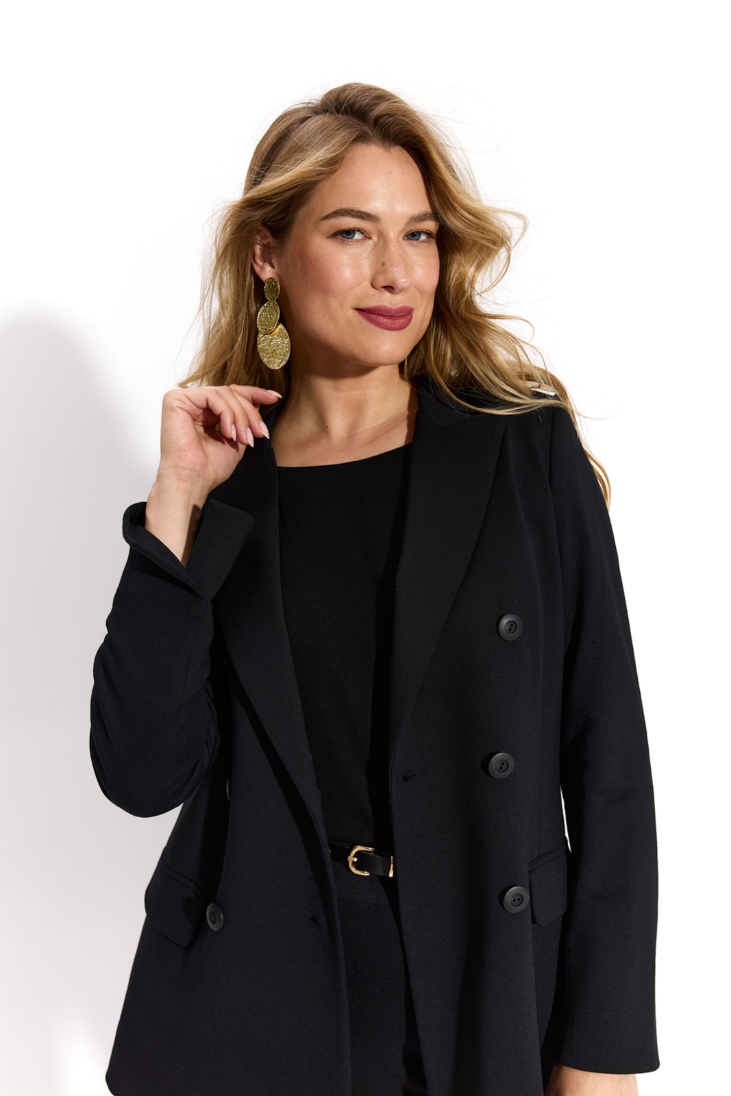 DOUBLE-BREASTED JACKET black