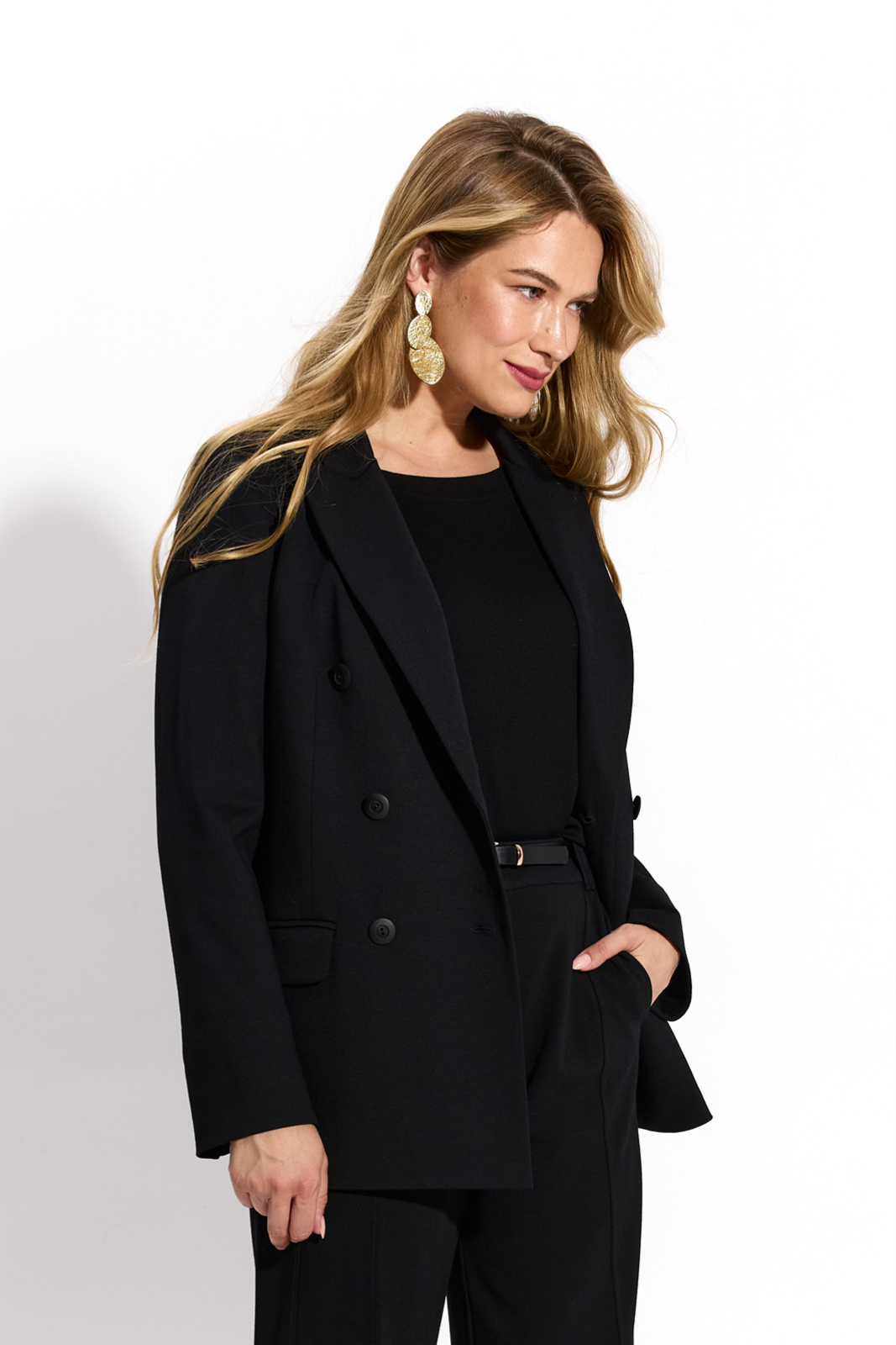 DOUBLE-BREASTED JACKET black