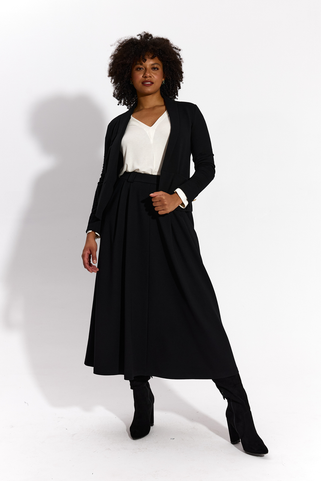 7/8 SUIT SKIRT black