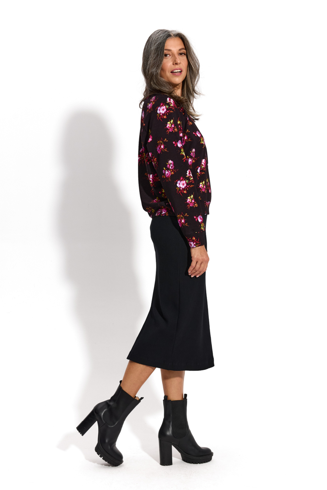 7/8 TUBE SKIRT ribbed black