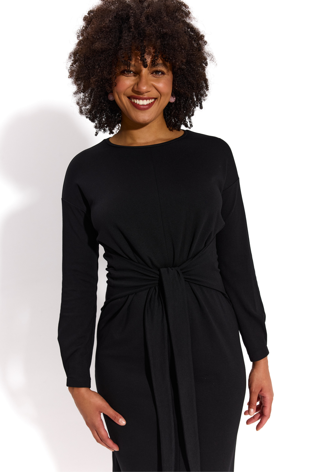 OVERSIZE DRESS WITH BELT black