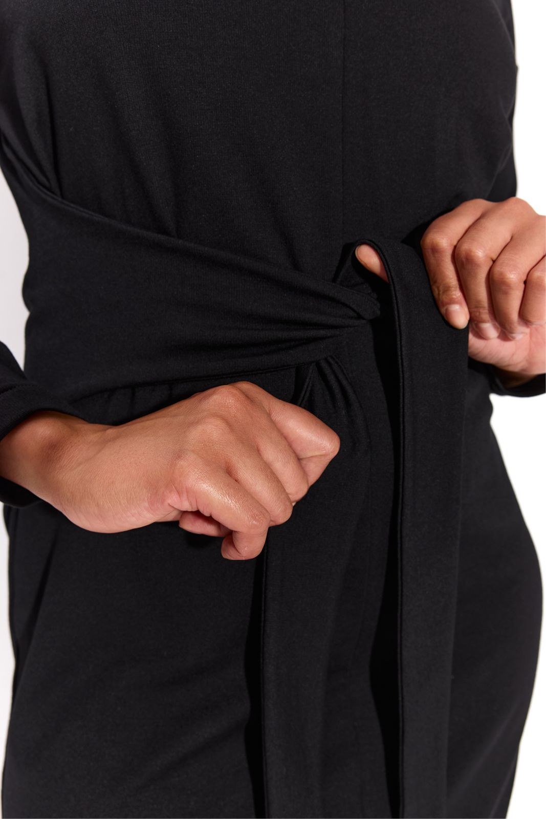 OVERSIZE DRESS WITH BELT black