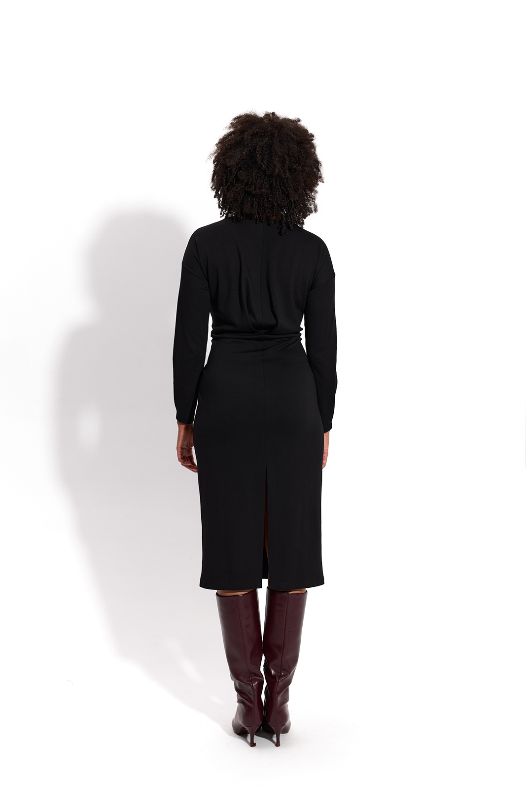 OVERSIZE DRESS WITH BELT black