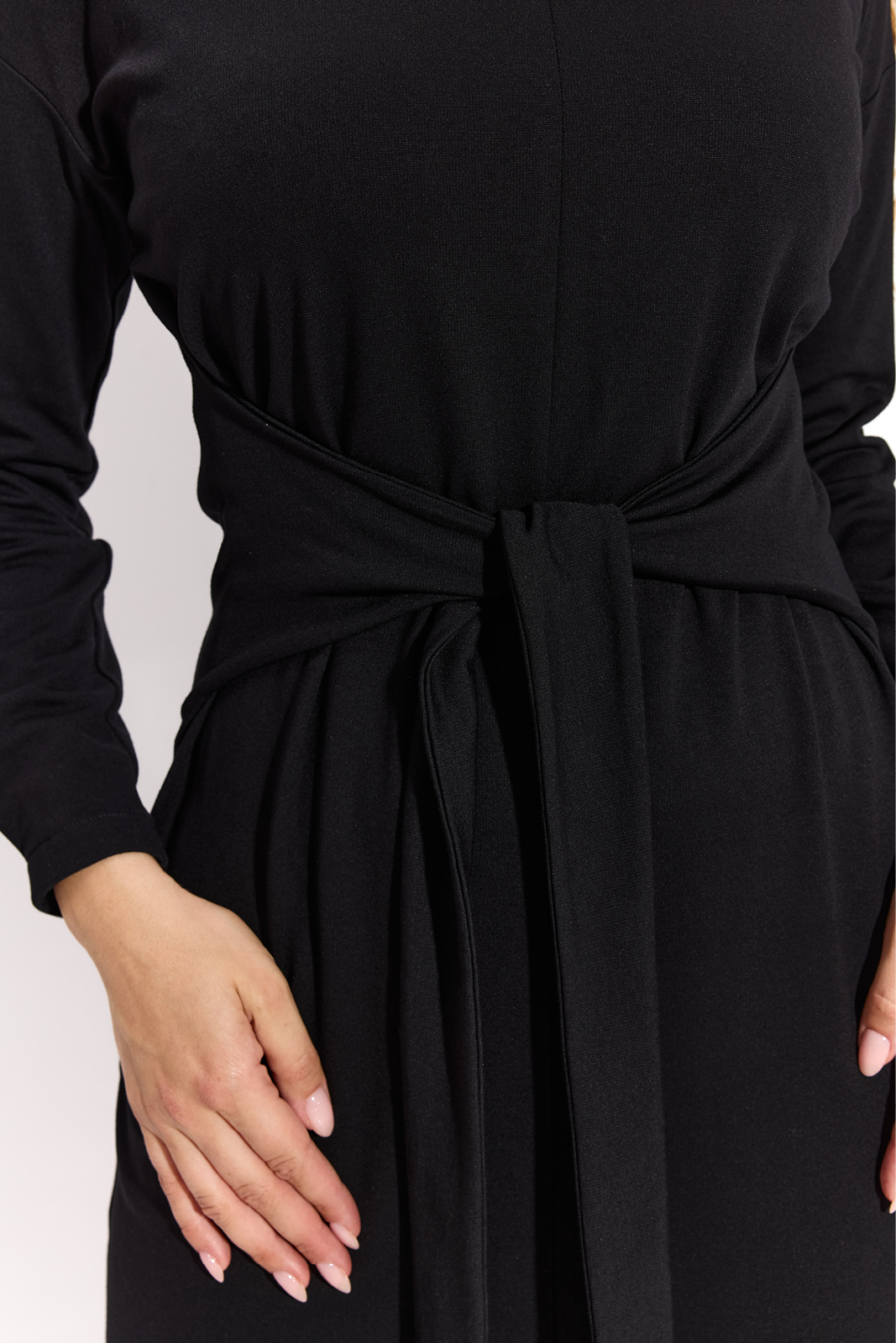 OVERSIZE DRESS WITH BELT black
