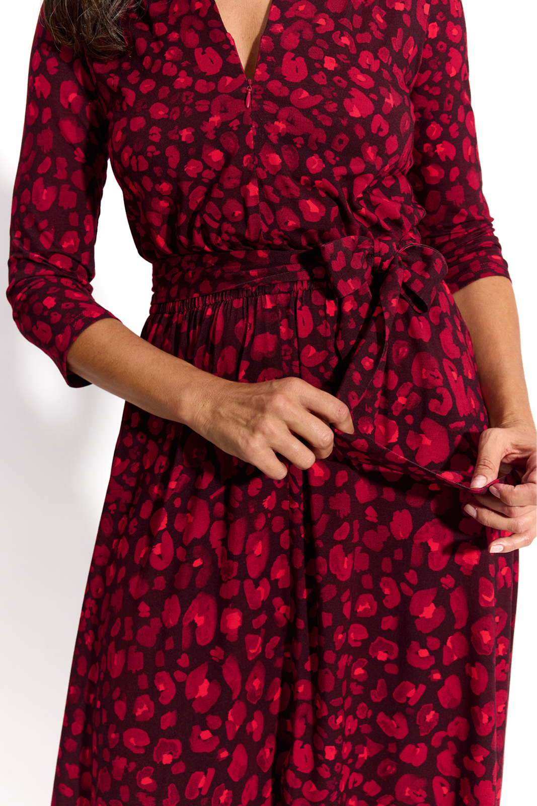 LIBERTY DRESS red panther print