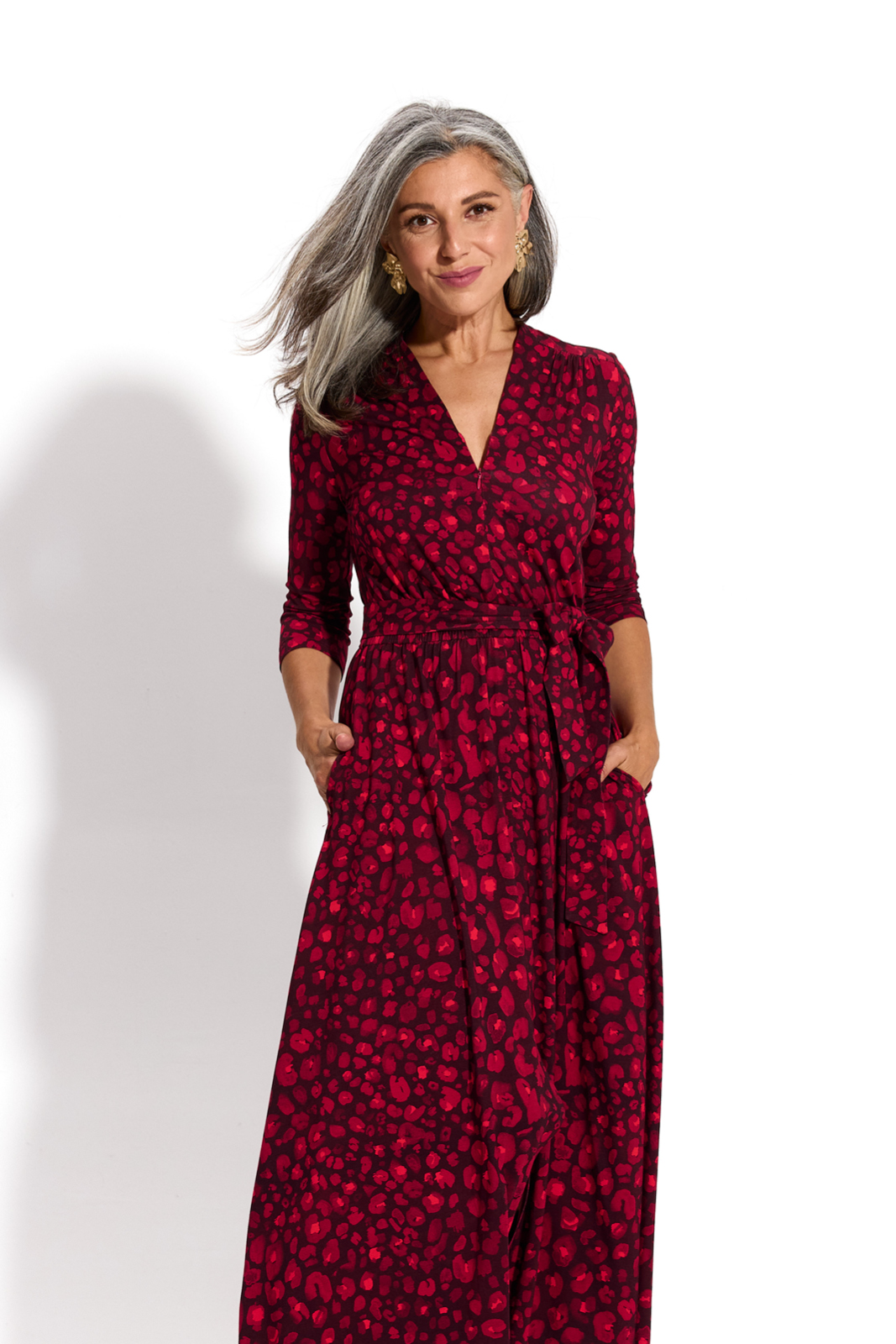 LIBERTY DRESS red panther print