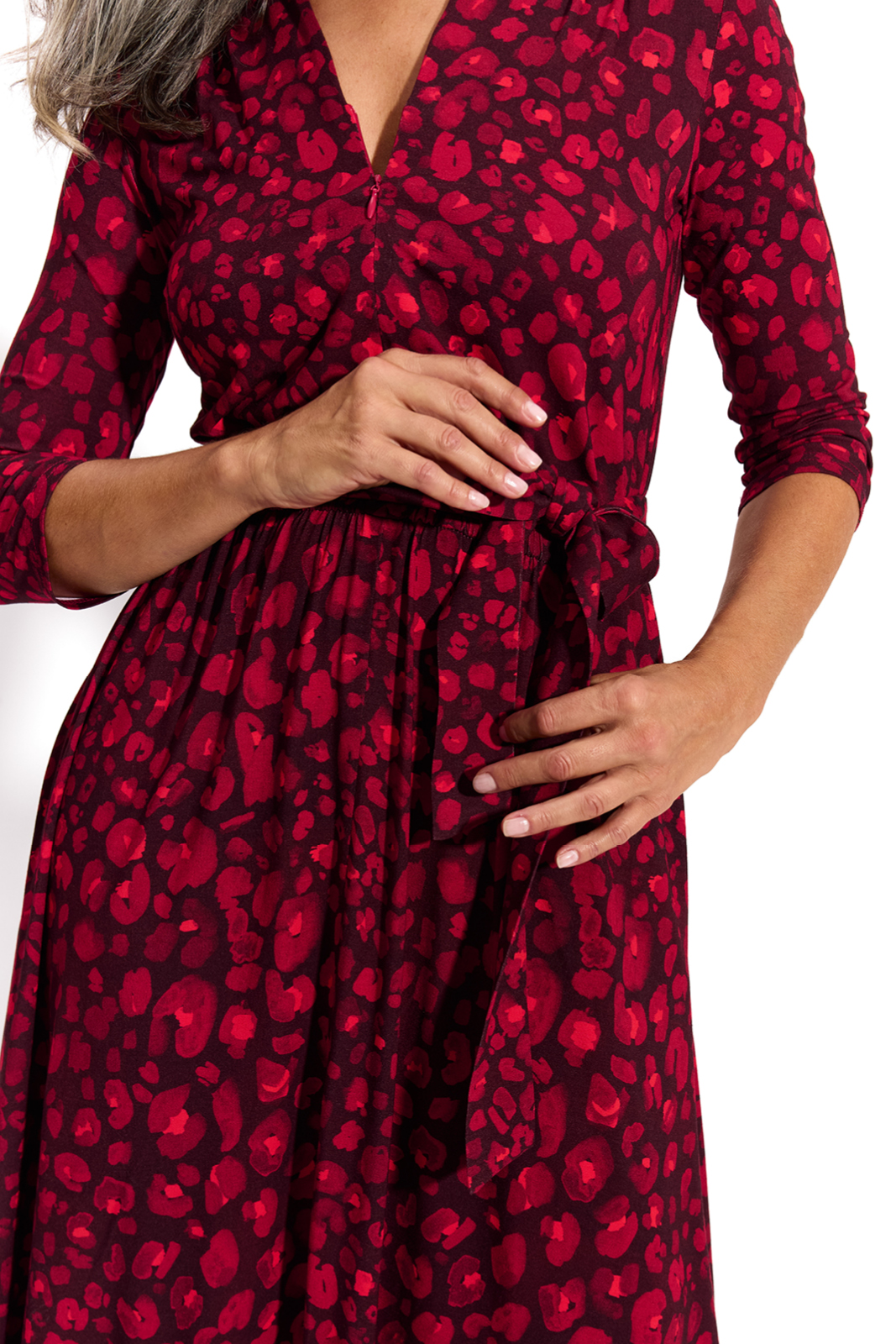 LIBERTY DRESS red panther print