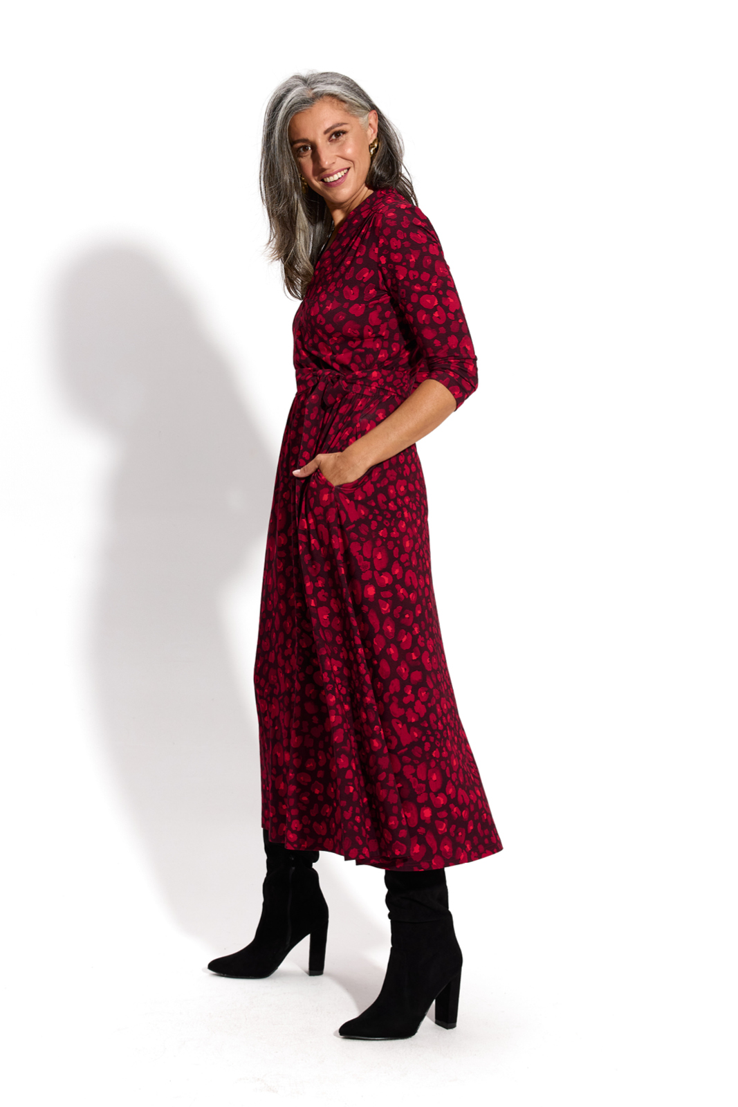 LIBERTY DRESS red panther print