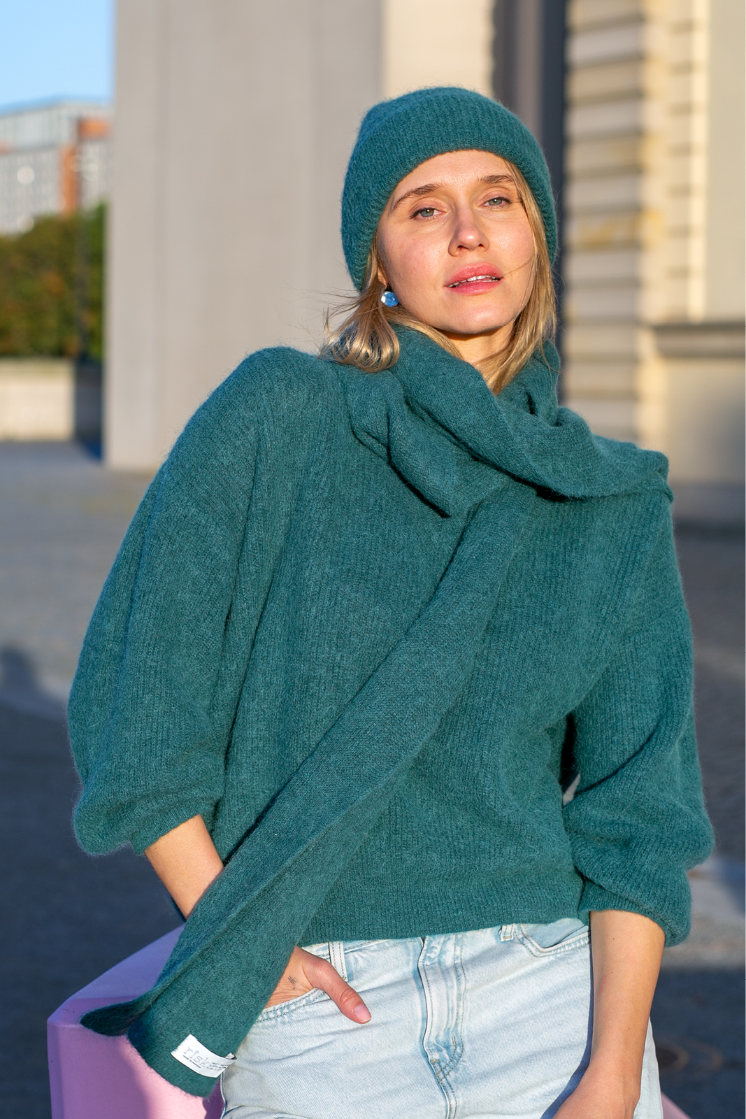 PREMIUM ALPACA BEANIE bottle green