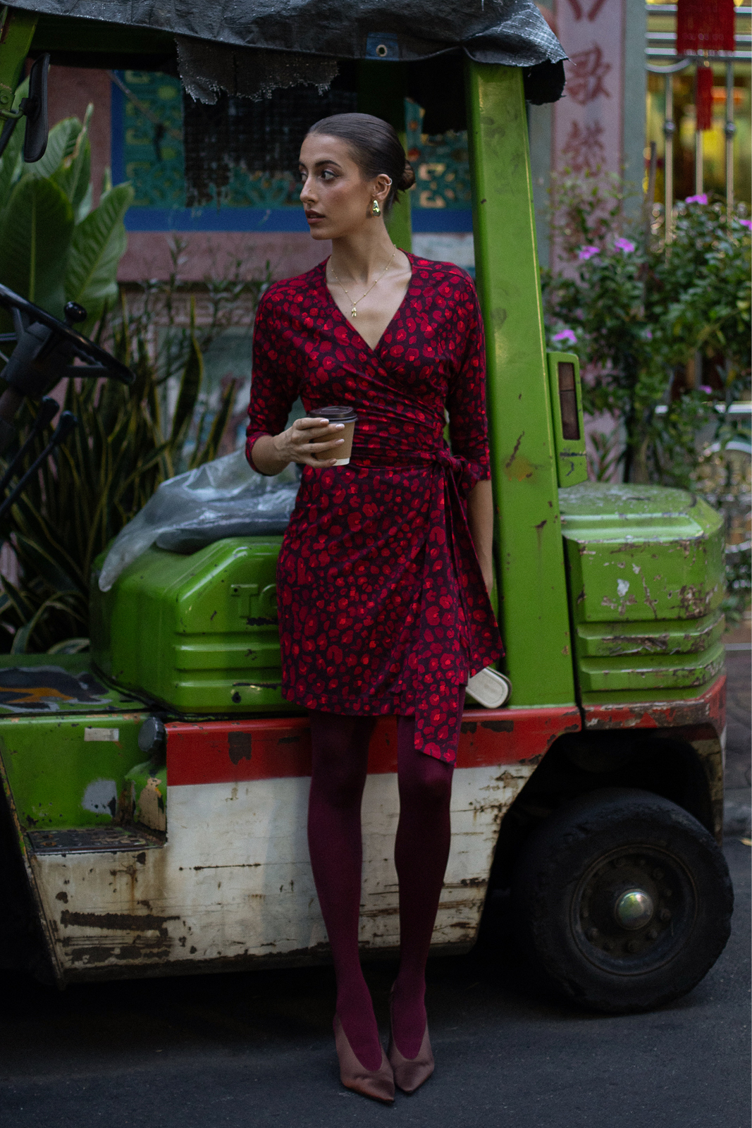 GODDESS ABOVE THE KNEE red panther print GODDESS ABOVE THE KNEE red panther print