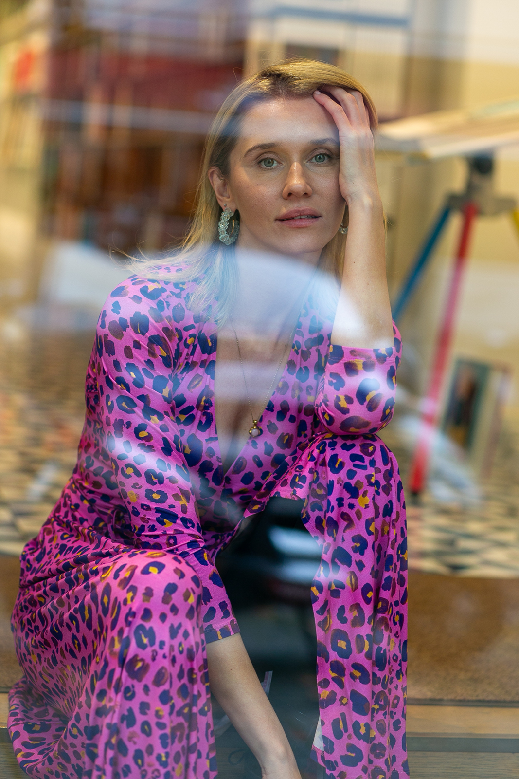 DREAMGIRL z długim rękawem print różowa pantera