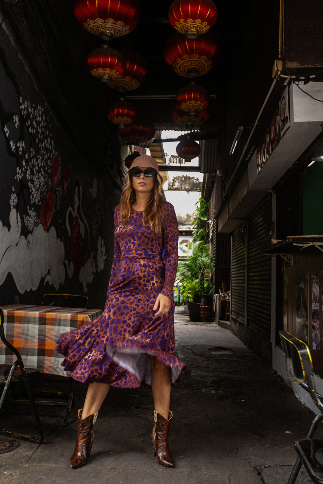 KLIN LADY print leo burgundy KLIN LADY print leo burgundy