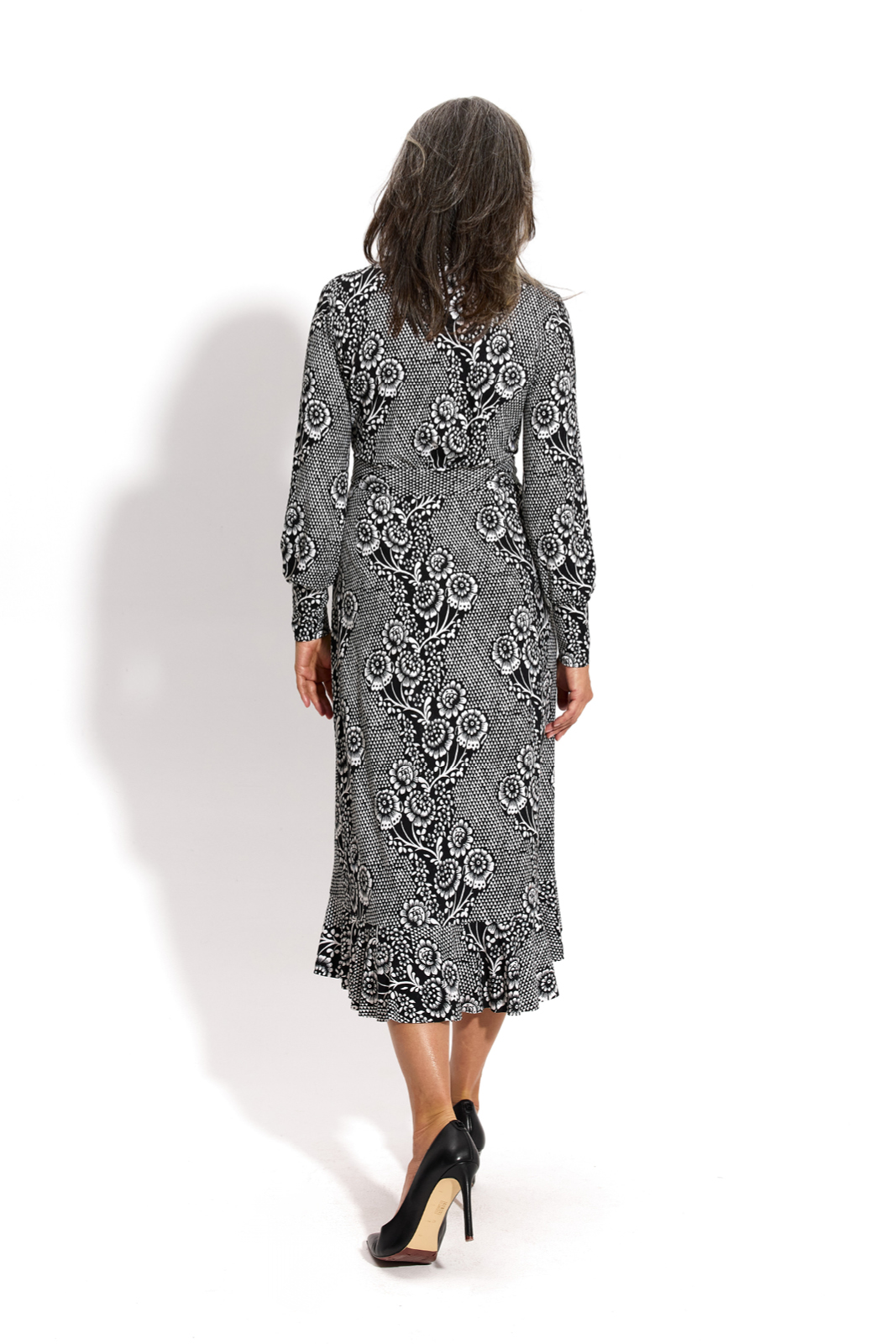 LIKE A LADY print koronkowa robota na czerni LIKE A LADY print koronkowa robota na czerni