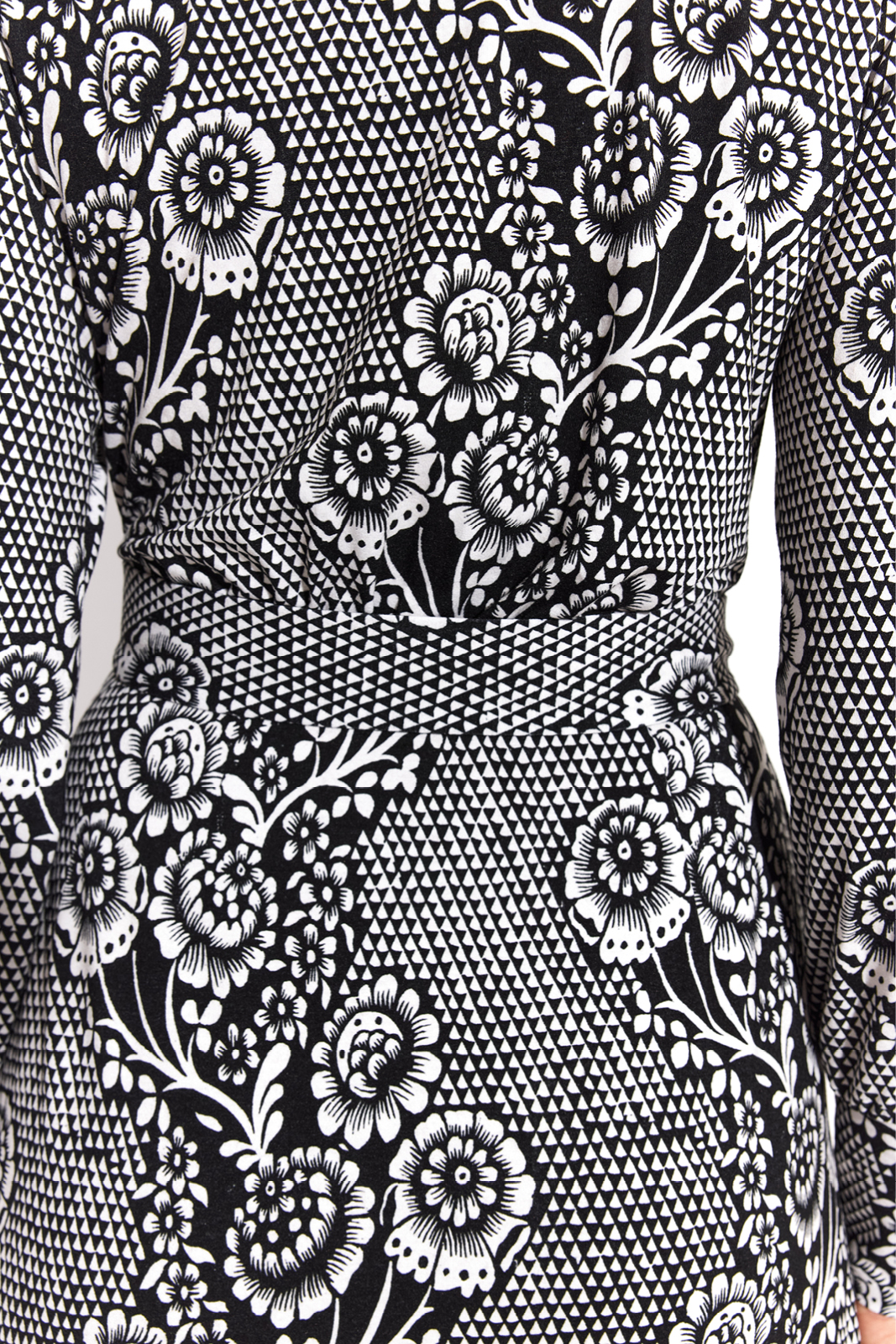 LIKE A LADY print koronkowa robota na czerni