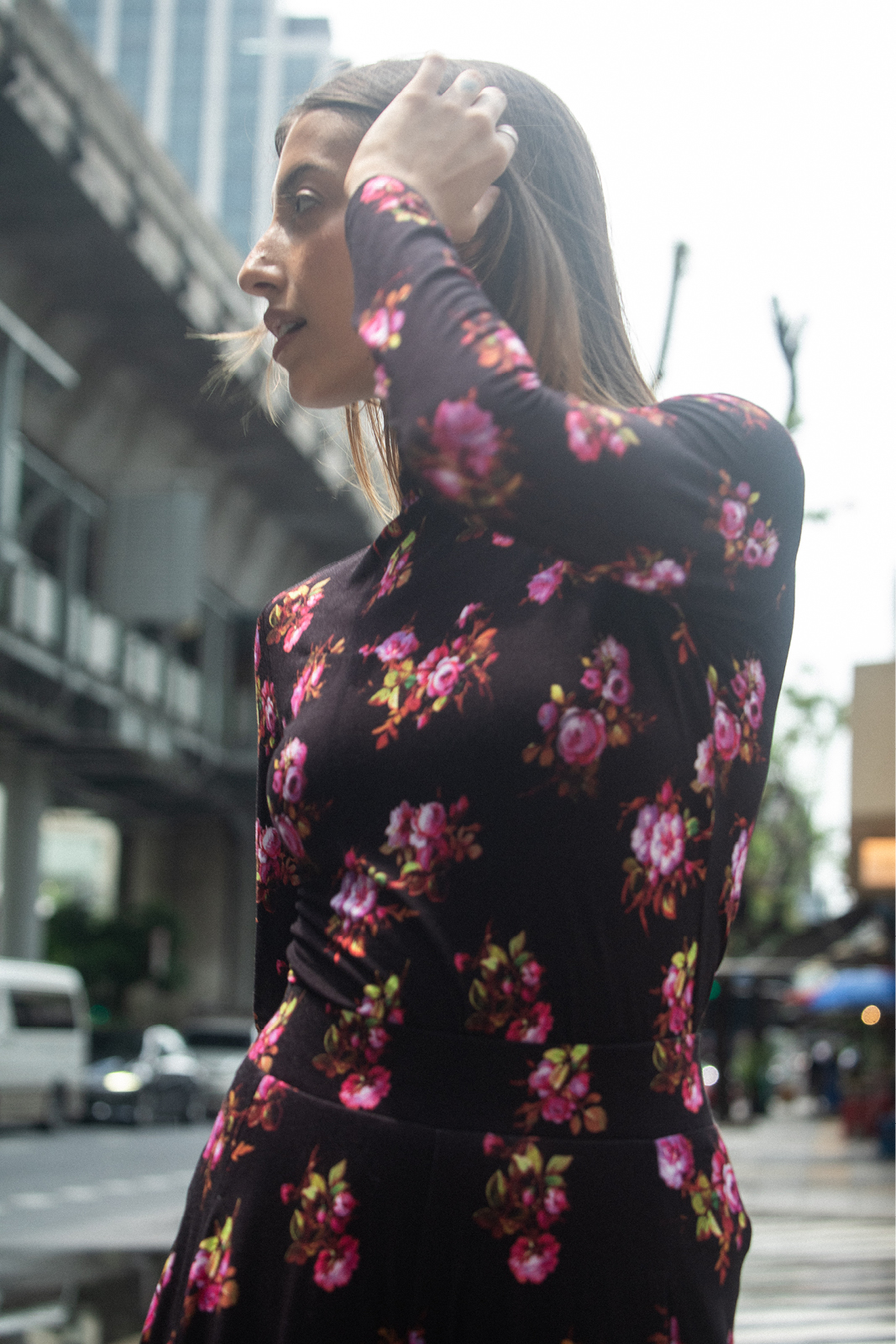 VAN GOLF risk'n'roses black print