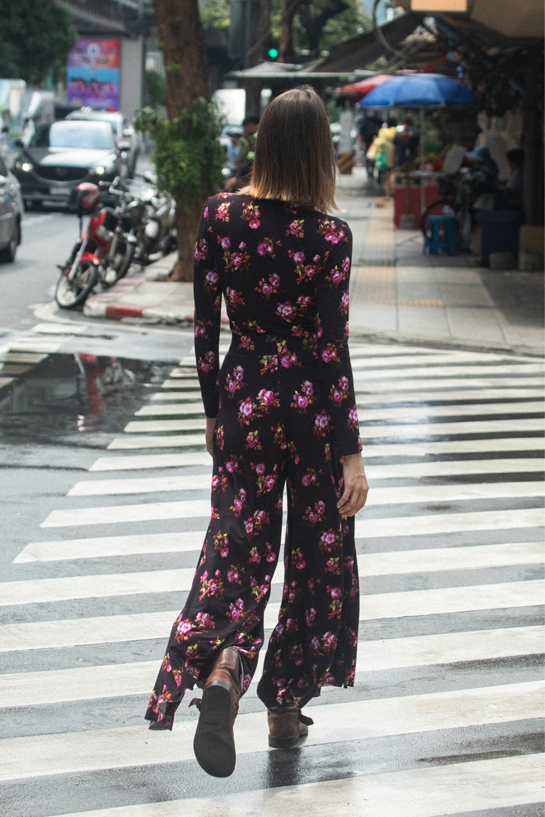 VAN GOLF risk'n'roses black print VAN GOLF risk'n'roses black print