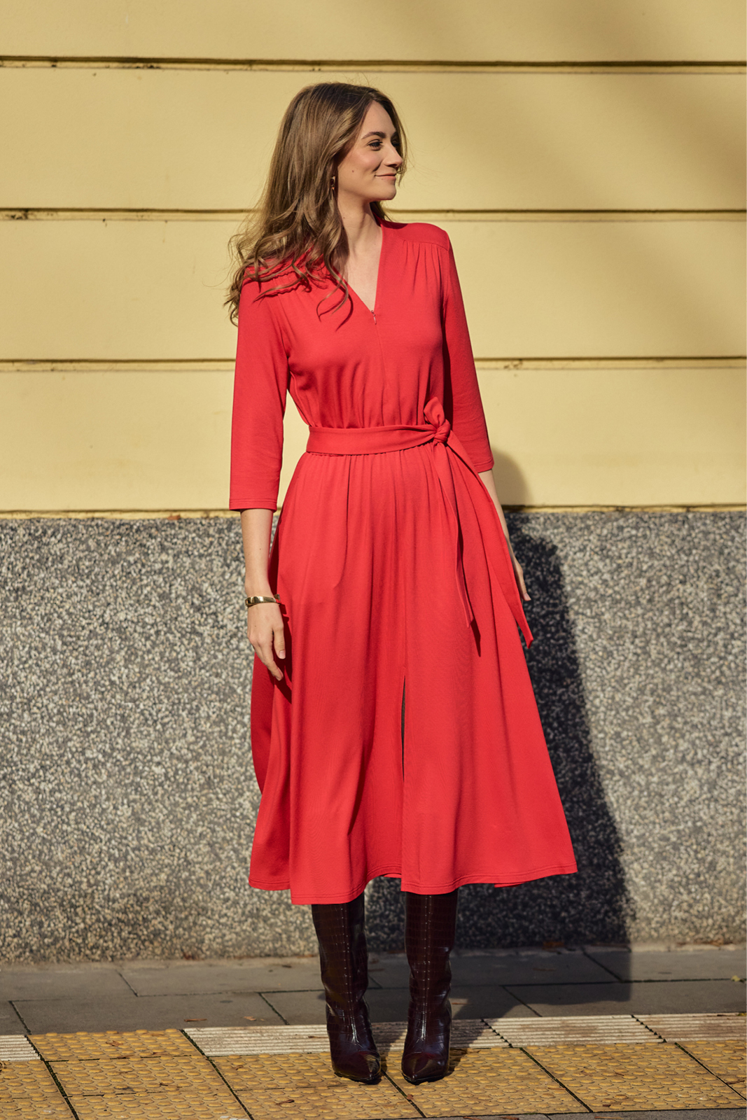 LIBERTY DRESS czerwony modal premium LIBERTY DRESS czerwony modal premium