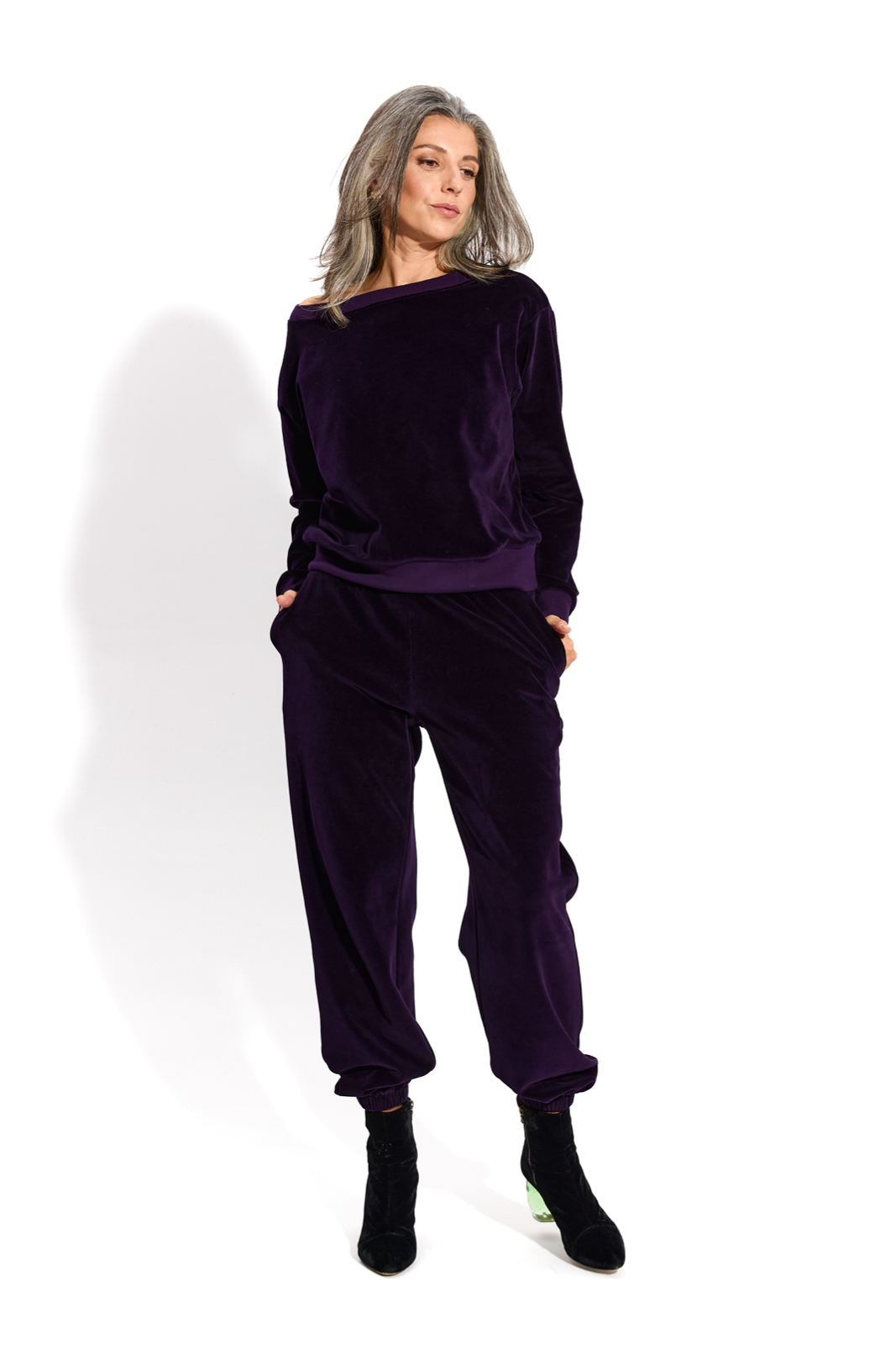 OVERSIZED SWEATSHIRT plum velvet