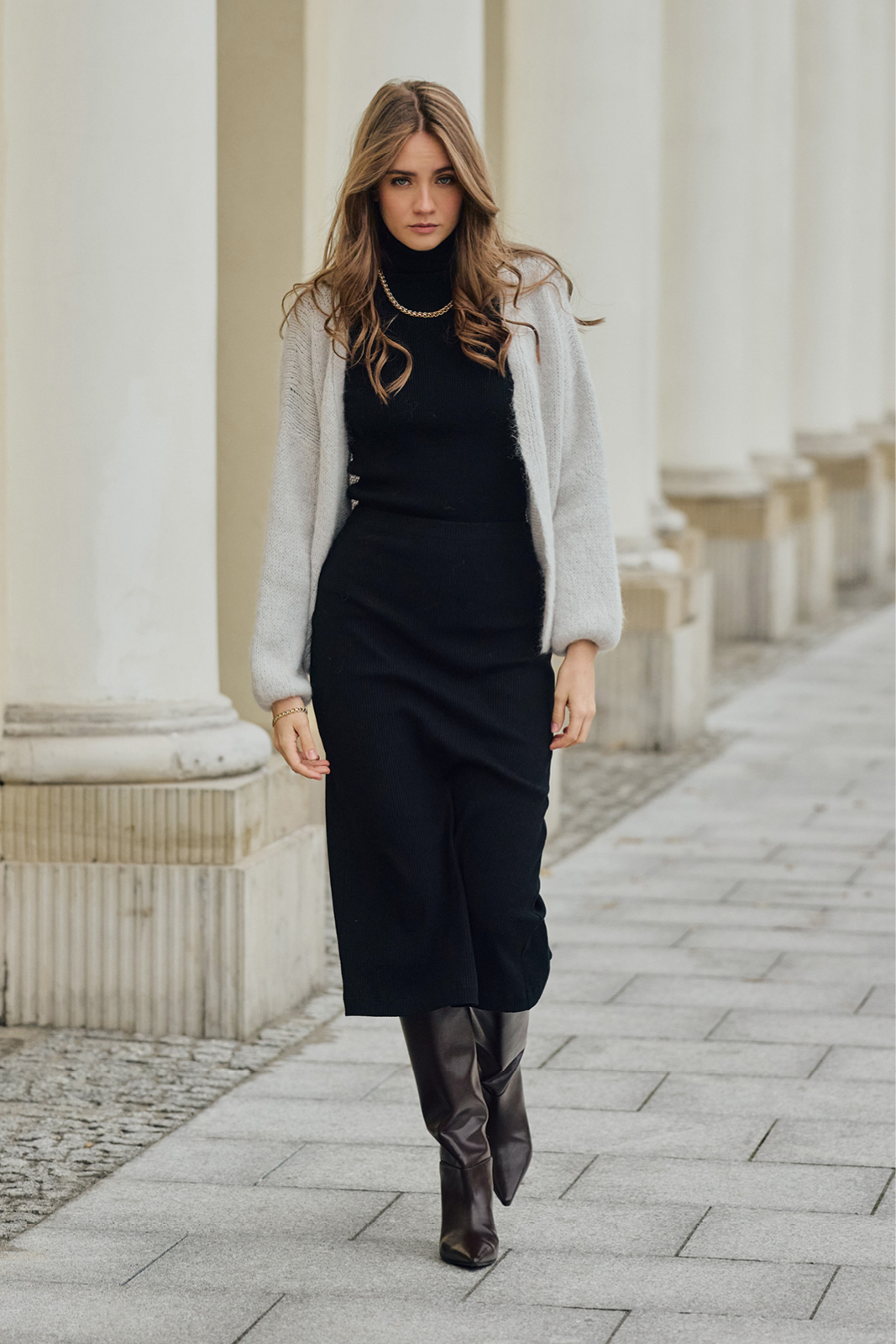 7/8 TUBE SKIRT ribbed black 7/8 TUBE SKIRT ribbed black