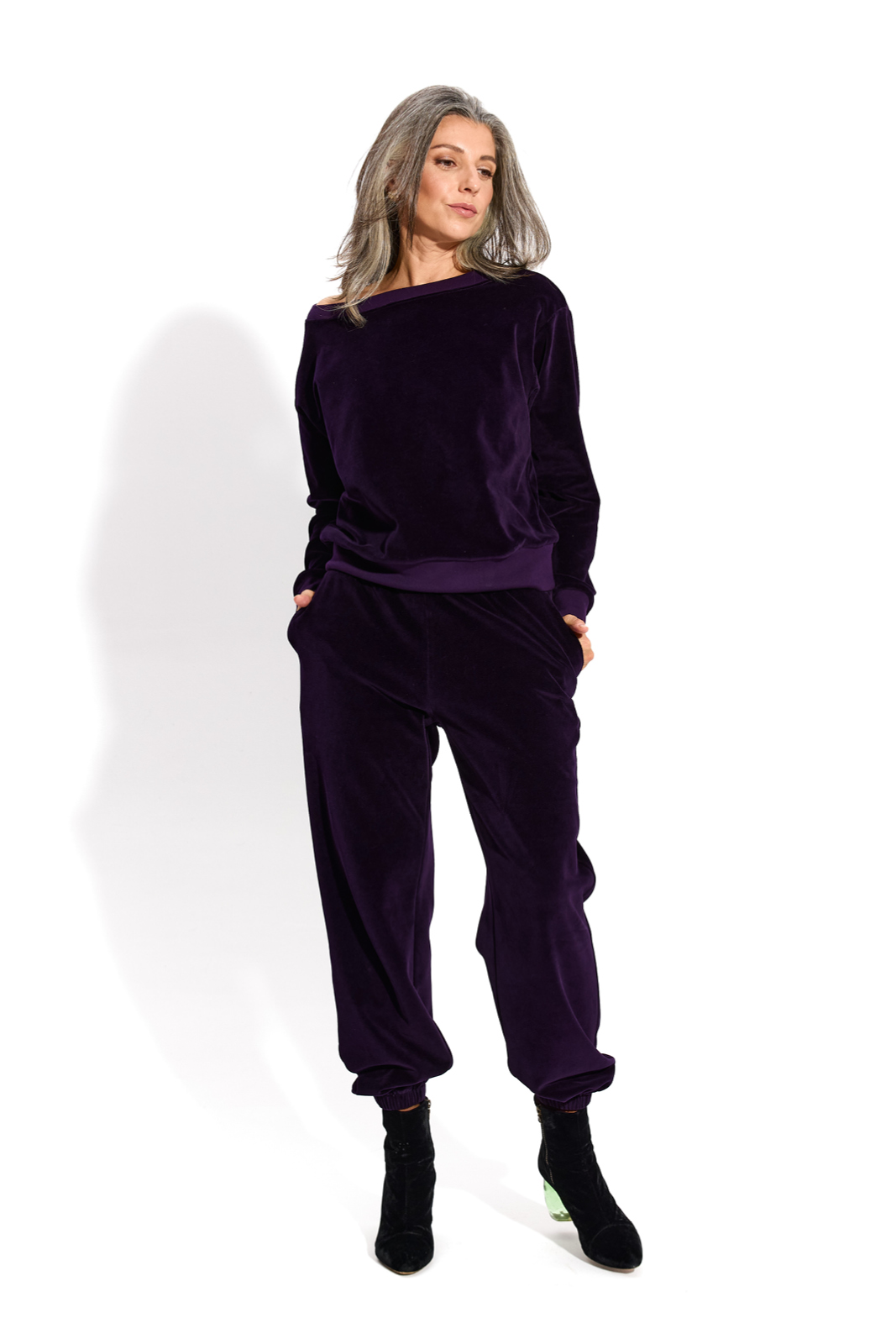 SWEATPANTS plum velvet SWEATPANTS plum velvet