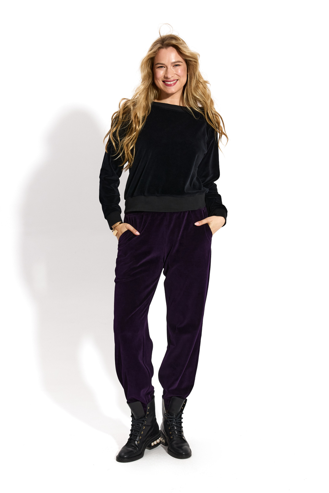 SWEATPANTS plum velvet SWEATPANTS plum velvet