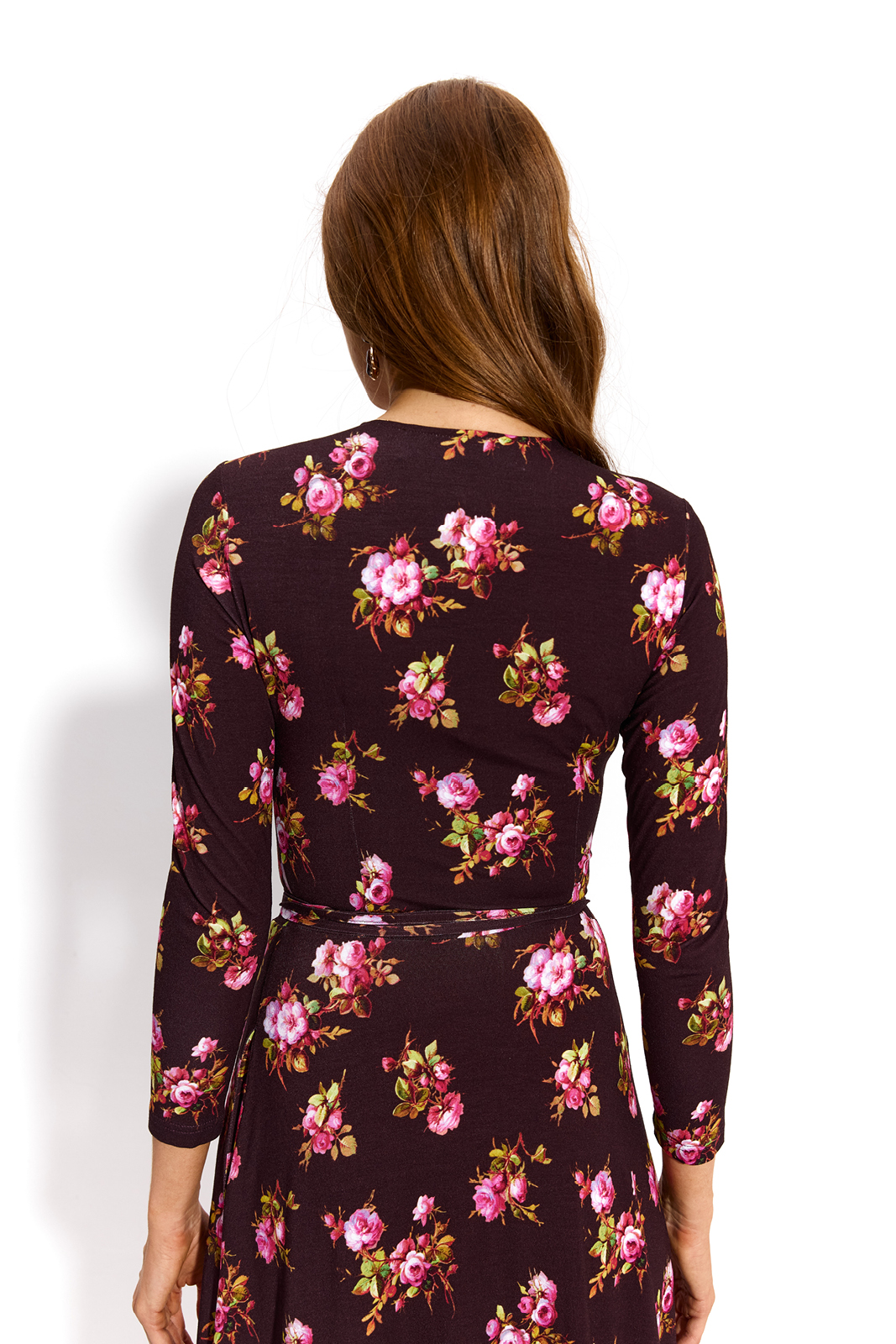 DREAMGIRL Z DŁUGIM RĘKAWEM print risk'n'roses brązowa