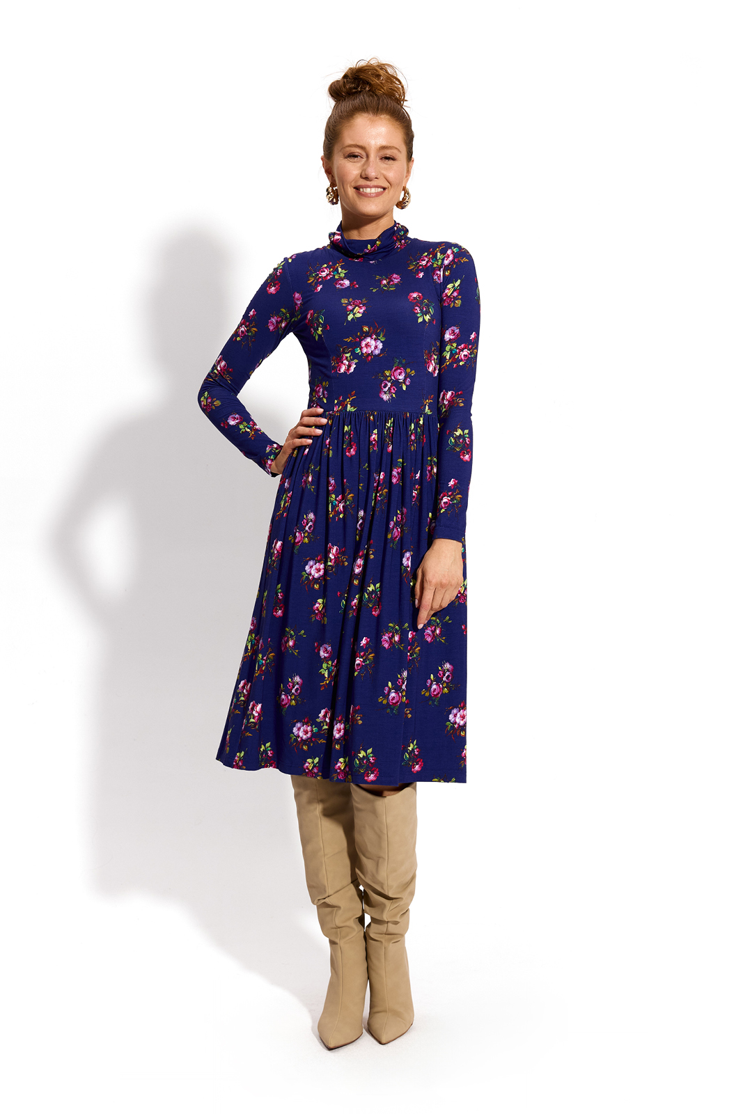 PARYŻANKA print risk'n'roses niebieska PARYŻANKA print risk'n'roses niebieska