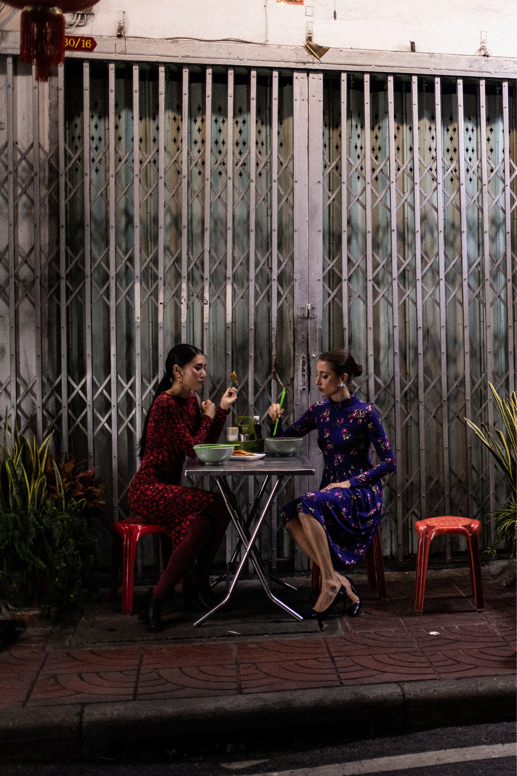 PARYŻANKA print risk'n'roses niebieska