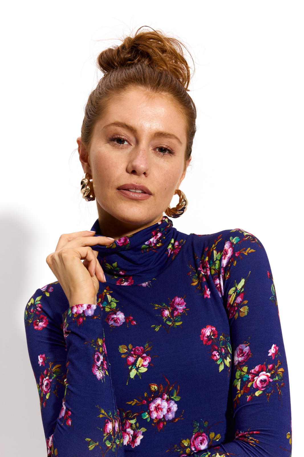 PARYŻANKA print risk'n'roses niebieska