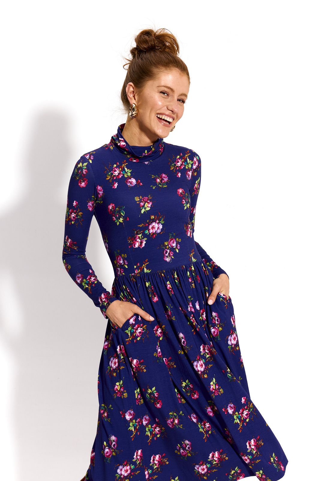 PARYŻANKA print risk'n'roses niebieska PARYŻANKA print risk'n'roses niebieska