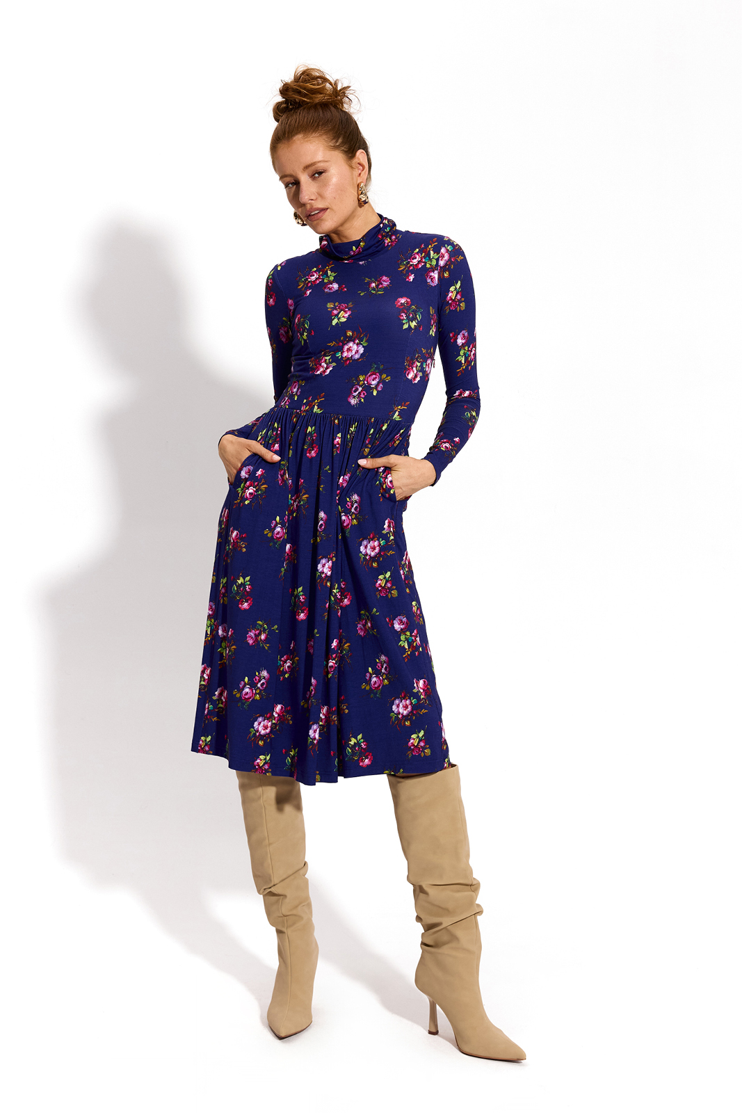 PARYŻANKA print risk'n'roses niebieska PARYŻANKA print risk'n'roses niebieska