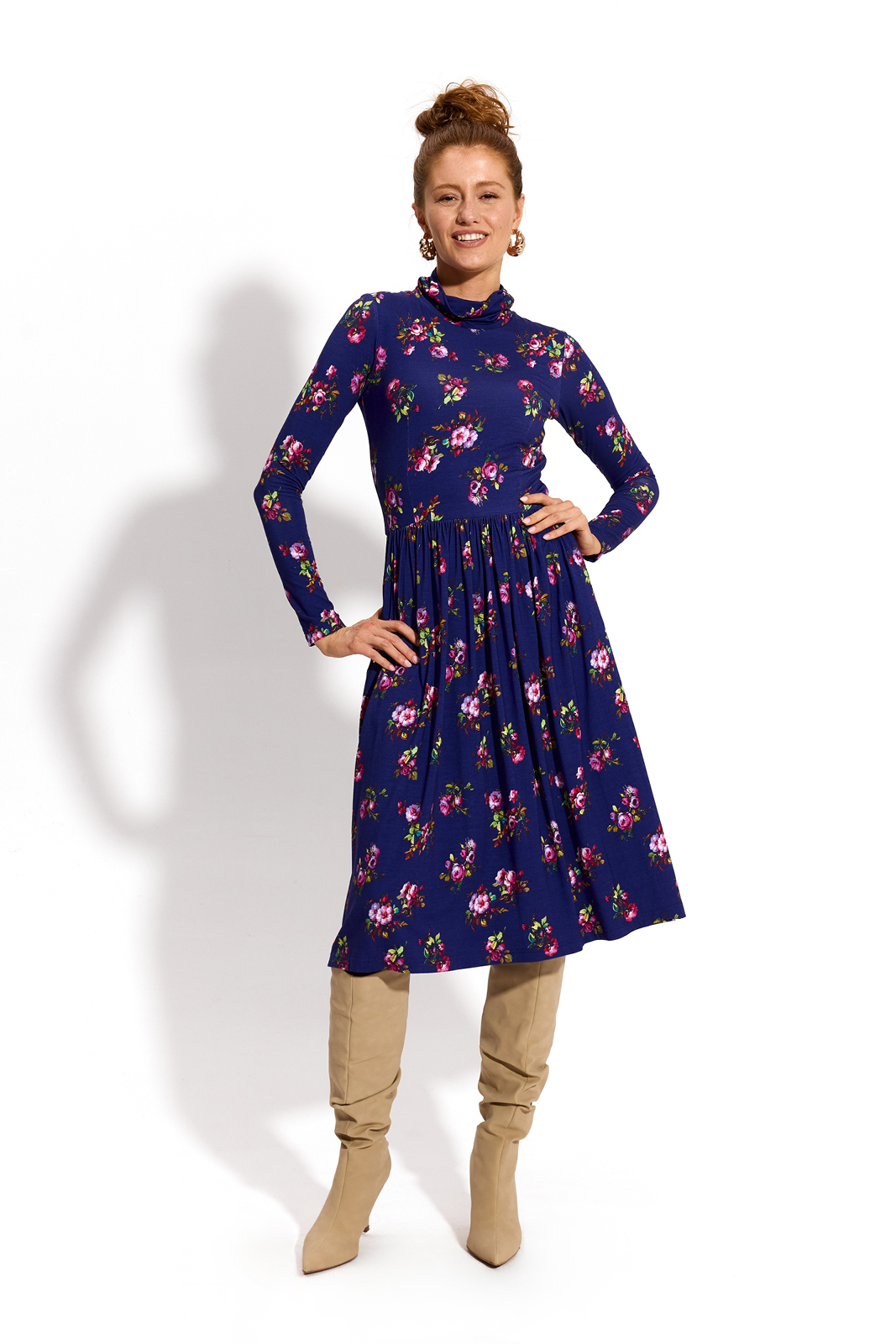 PARYŻANKA print risk'n'roses niebieska PARYŻANKA print risk'n'roses niebieska