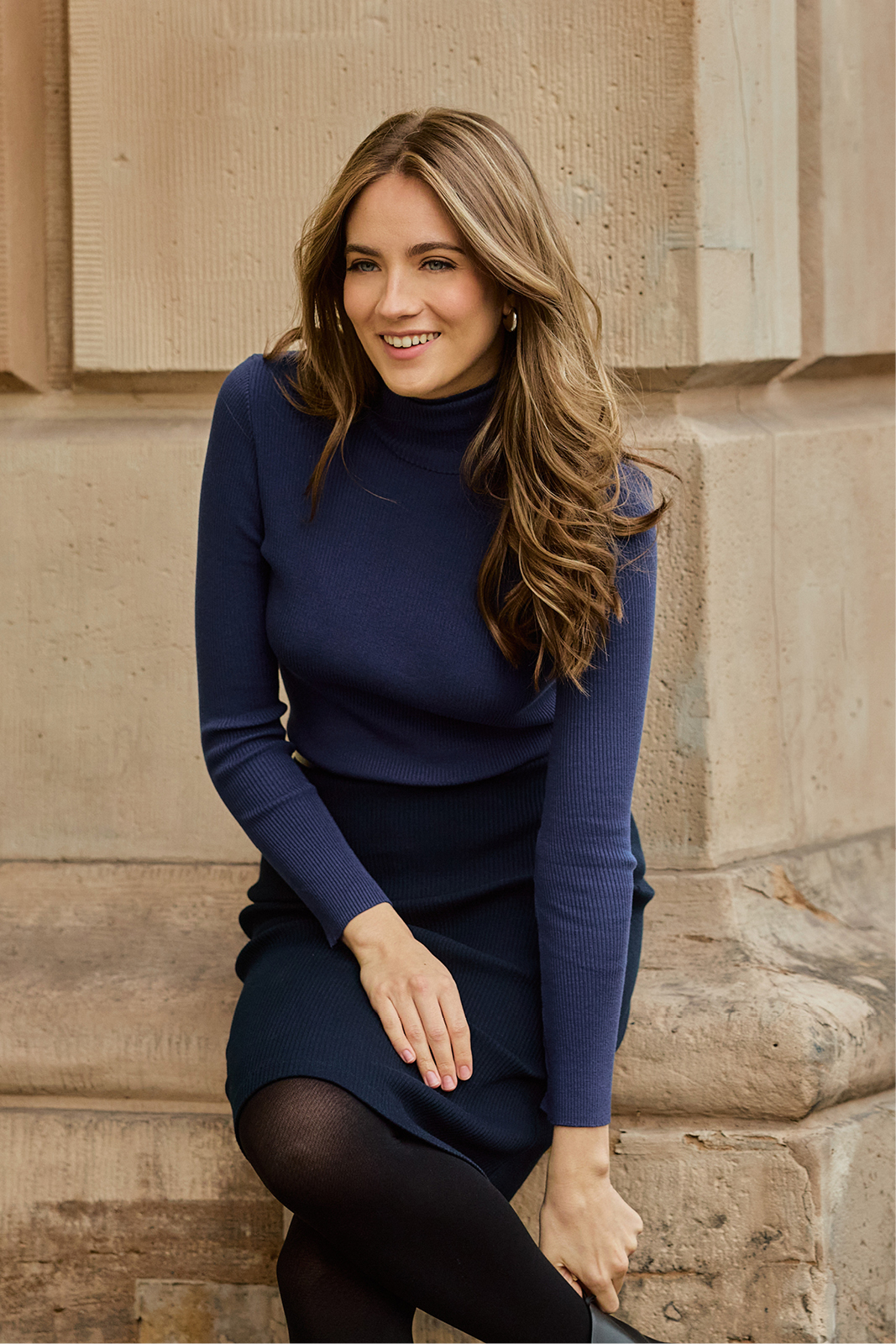 SUPER GOLF granatowy prążek