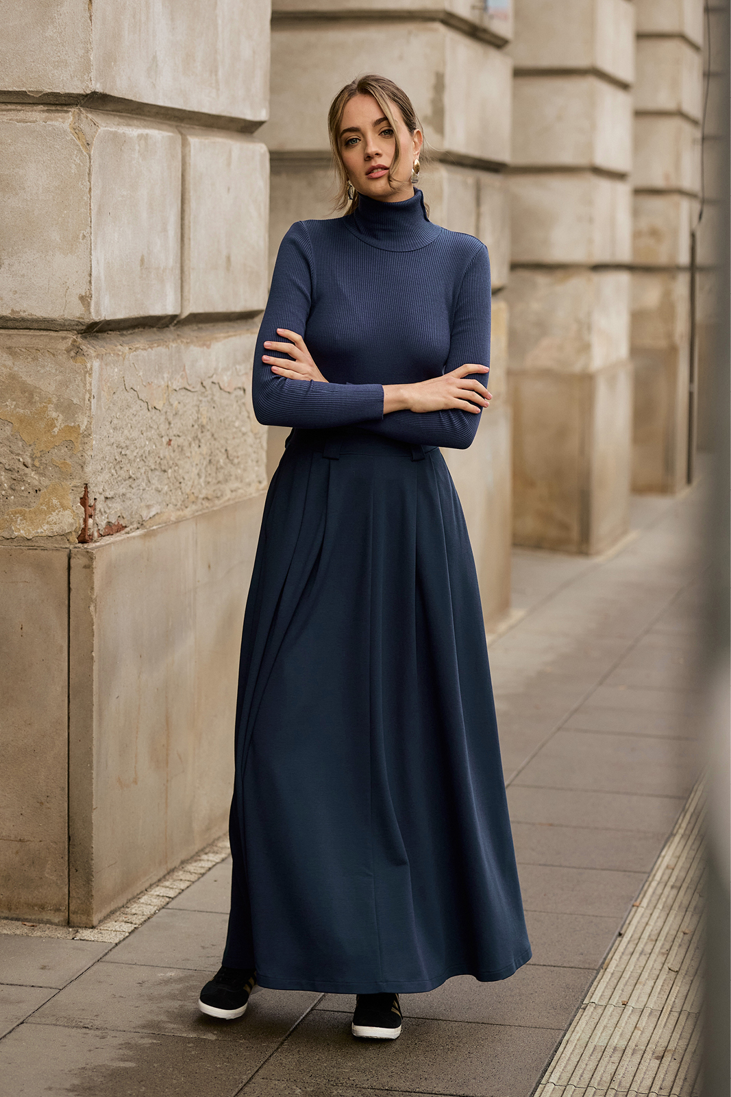 SUPER GOLF granatowy prążek