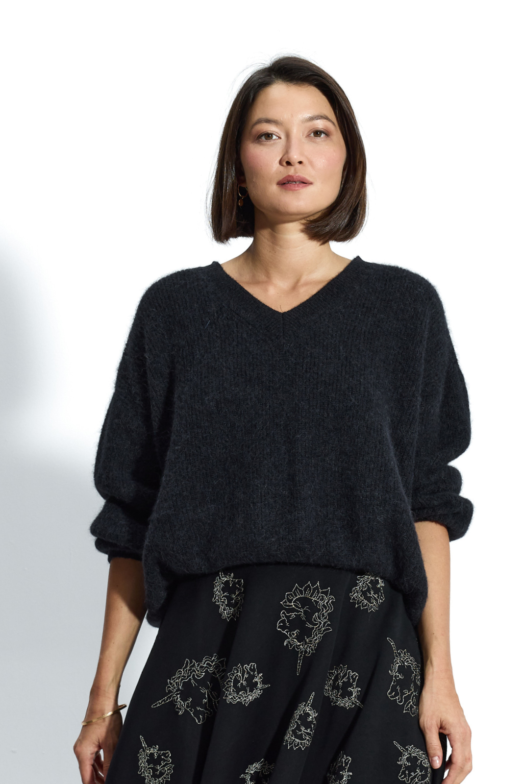 SWETER Z ALPAKI PREMIUM nearly black