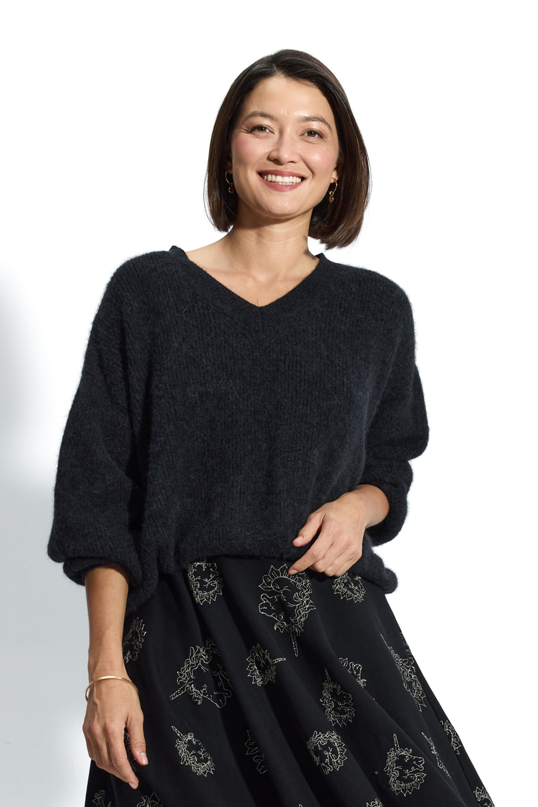 SWETER Z ALPAKI PREMIUM nearly black